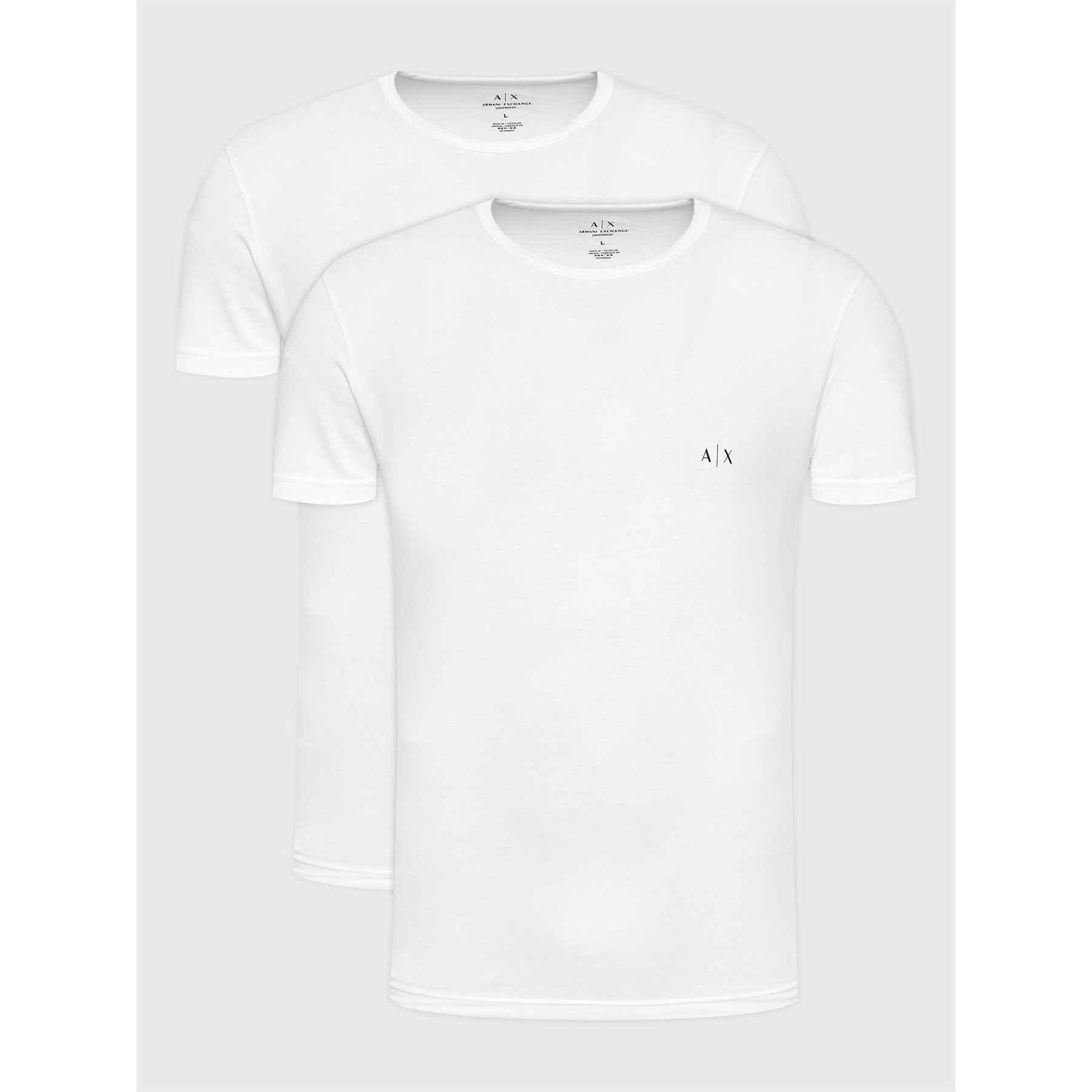 Armani Exchange Set t-shirt majica﻿ 956005 CC282 04710 Bijela Slim Fit