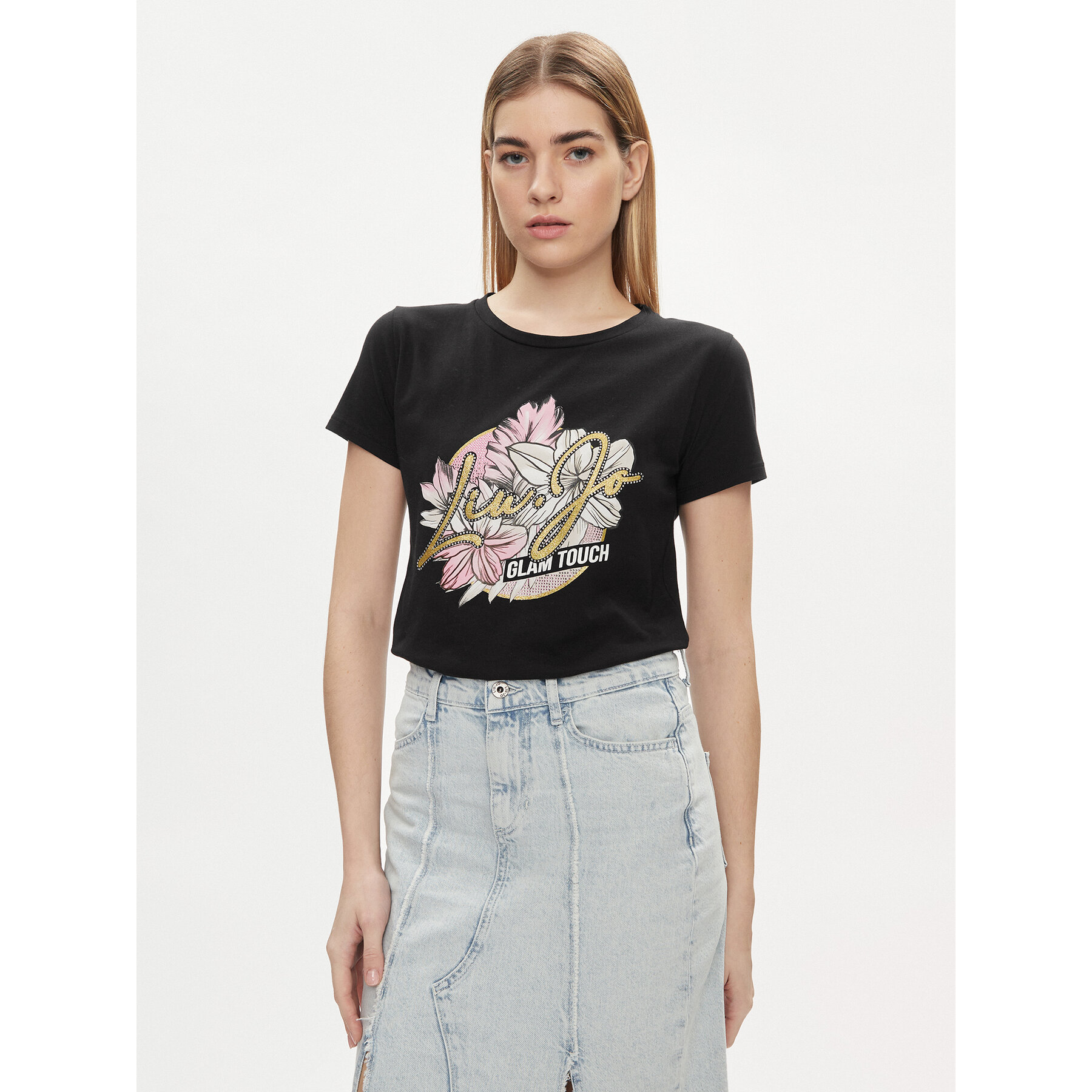 Liu Jo T-Shirt TA4202 JS003 Μαύρο Regular Fit