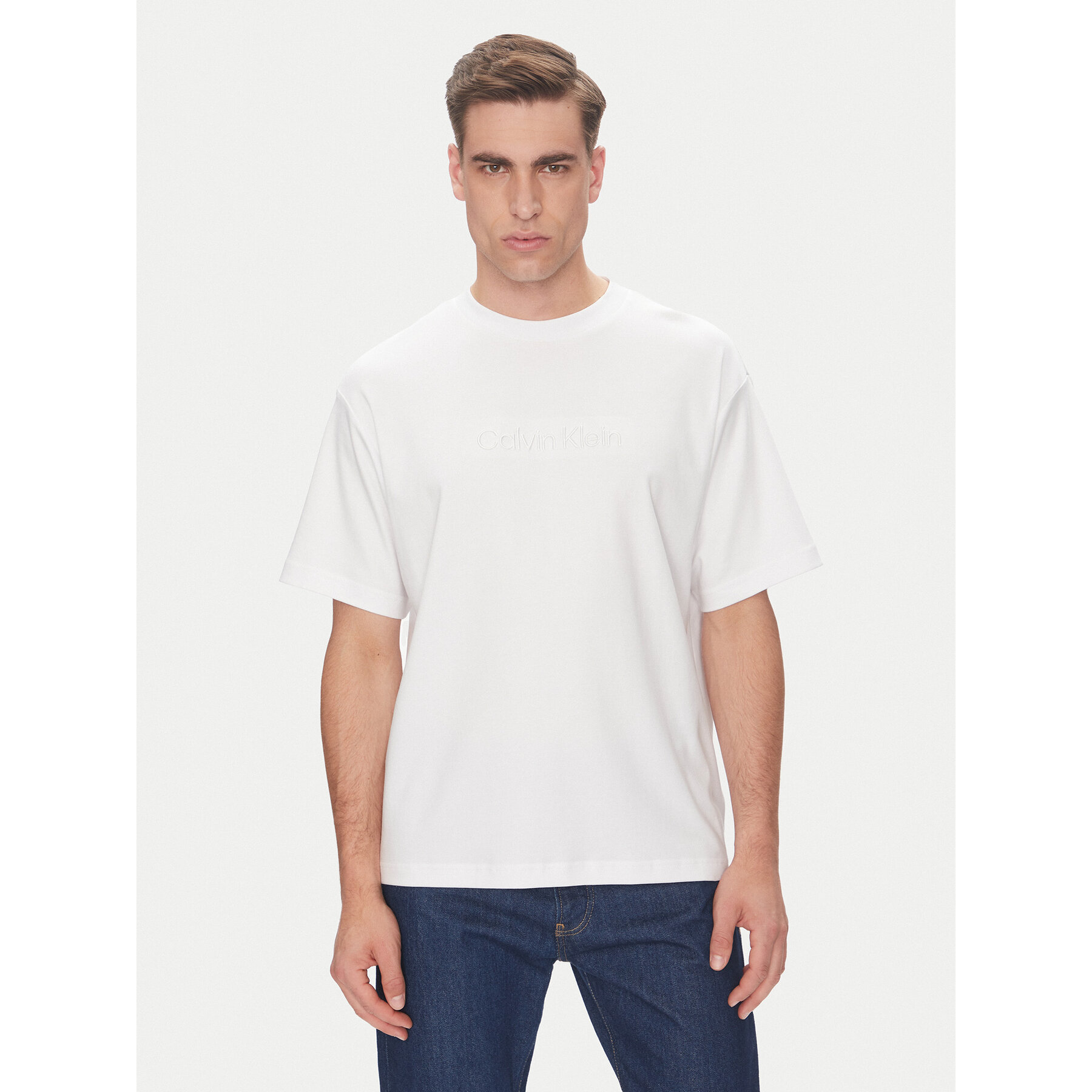 Calvin Klein T-Shirt LV04LC206G Λευκό Relaxed Fit