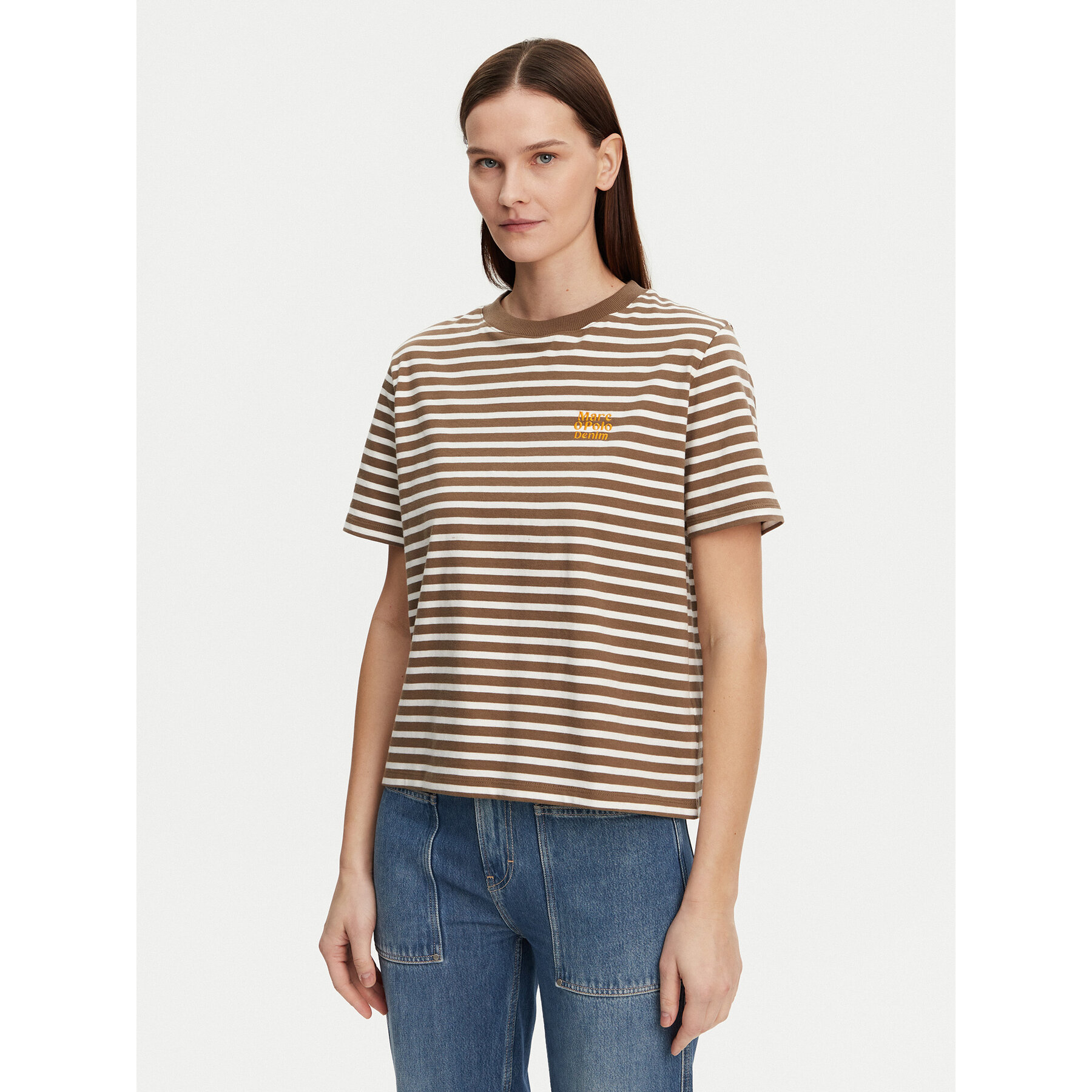 Marc O'Polo Denim T-shirt 500 0005 953 Marrone Relaxed Fit