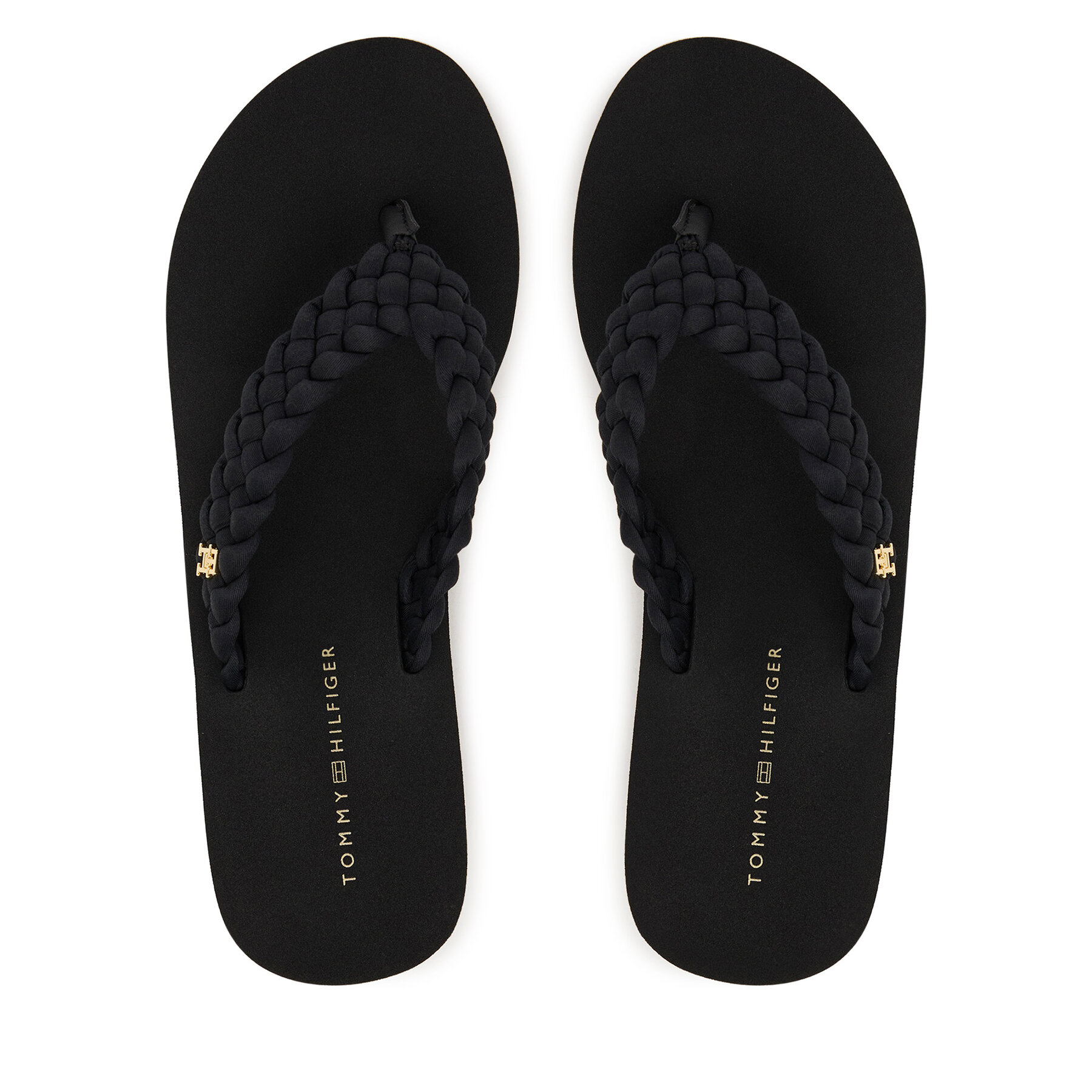 Flip flop Tommy Hilfiger Th Wedge Braided Summer Sandal FW0FW09198 Negru
