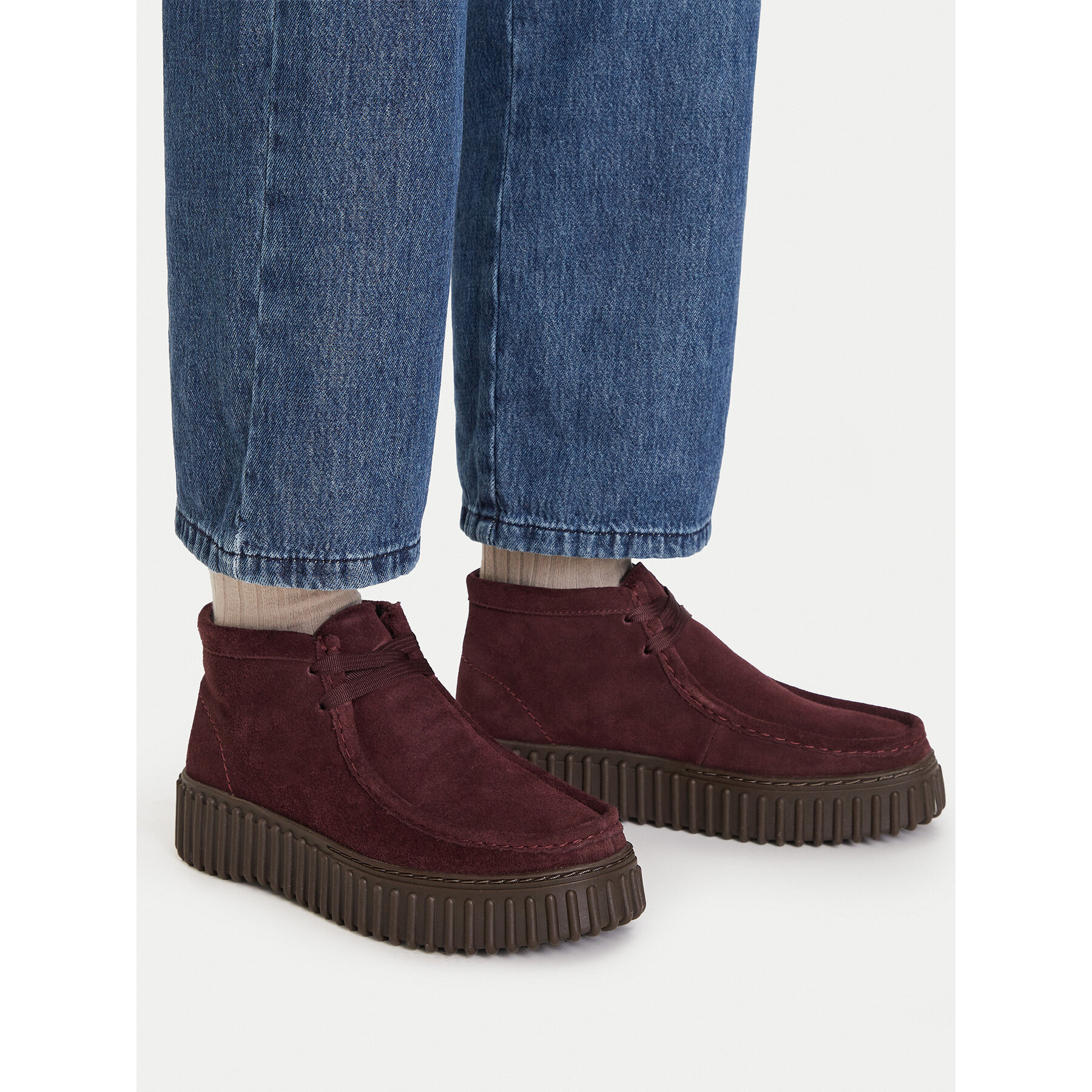 Зимни обувки Clarks Torhill Moss 26329426 Бордо