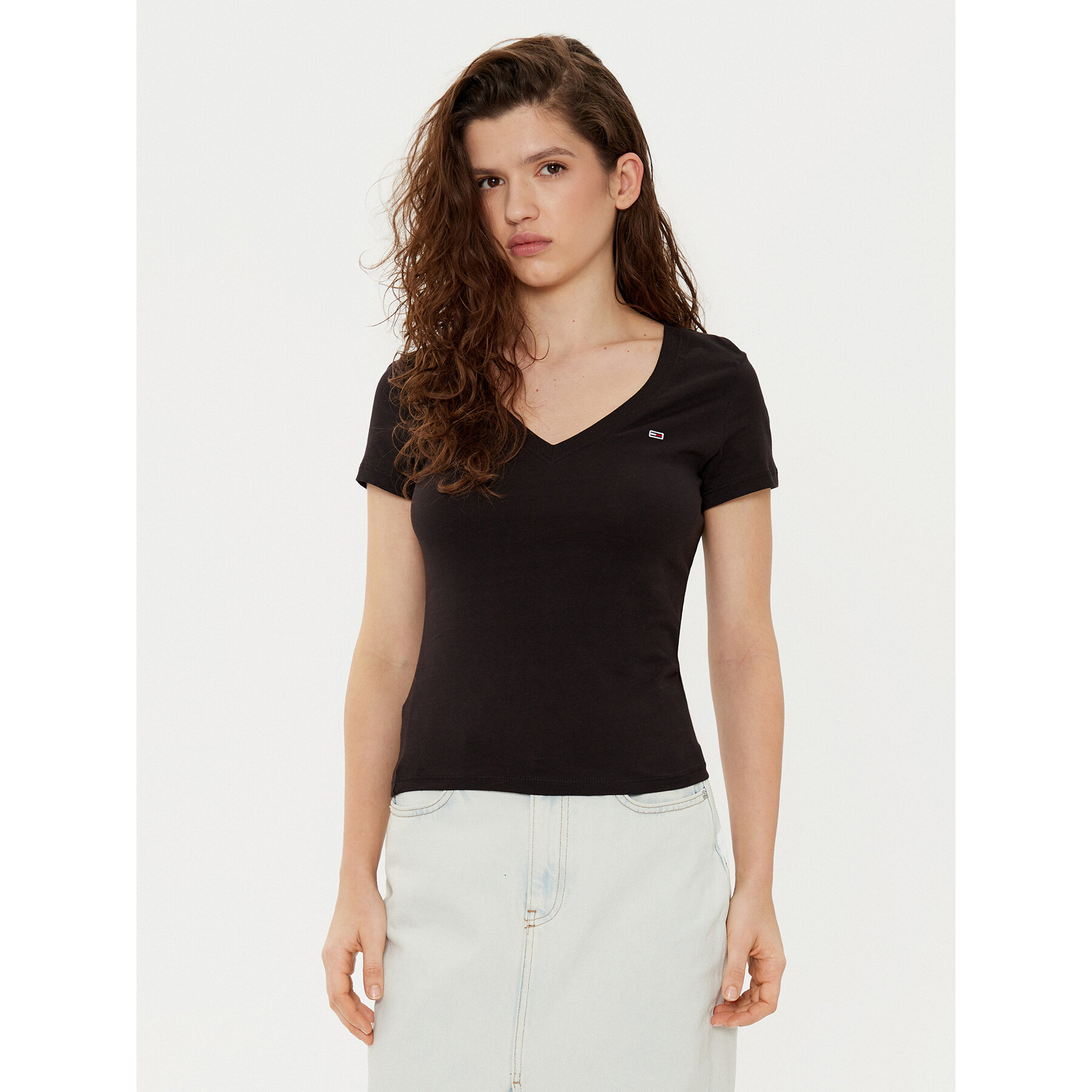 Tommy Jeans T-shirt DW0DW20458 Nero Slim Fit