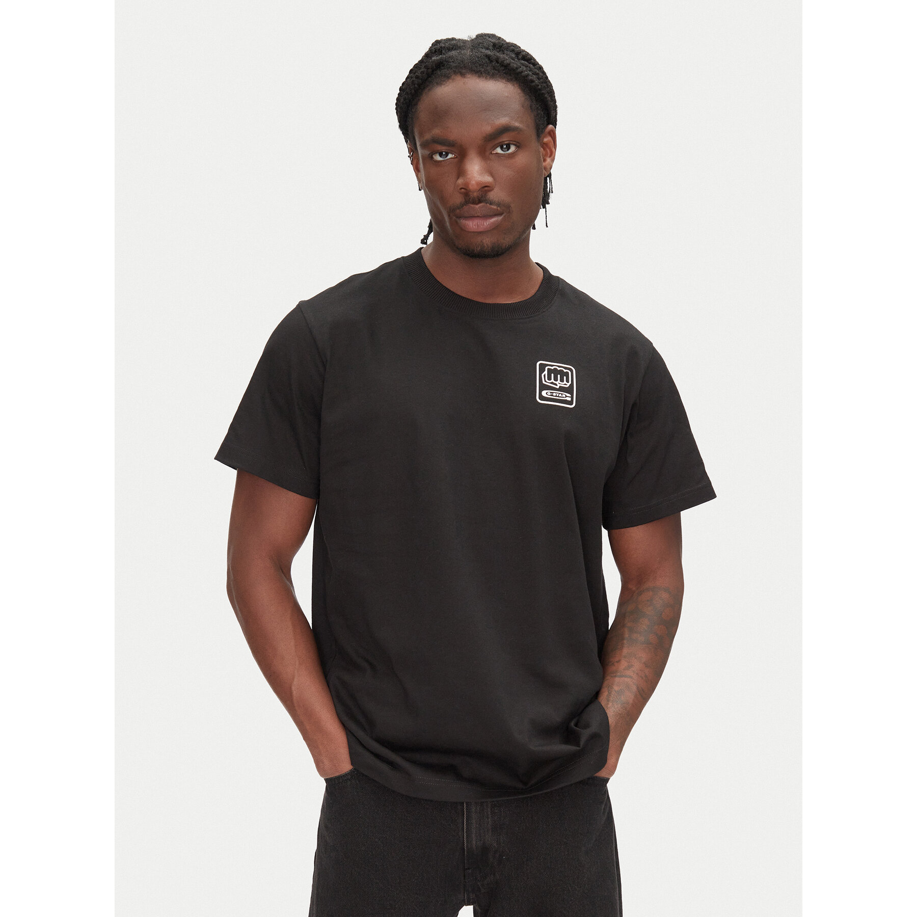 G-Star Raw T-Shirt Back Graphic D26046-C336 Schwarz Loose Fit
