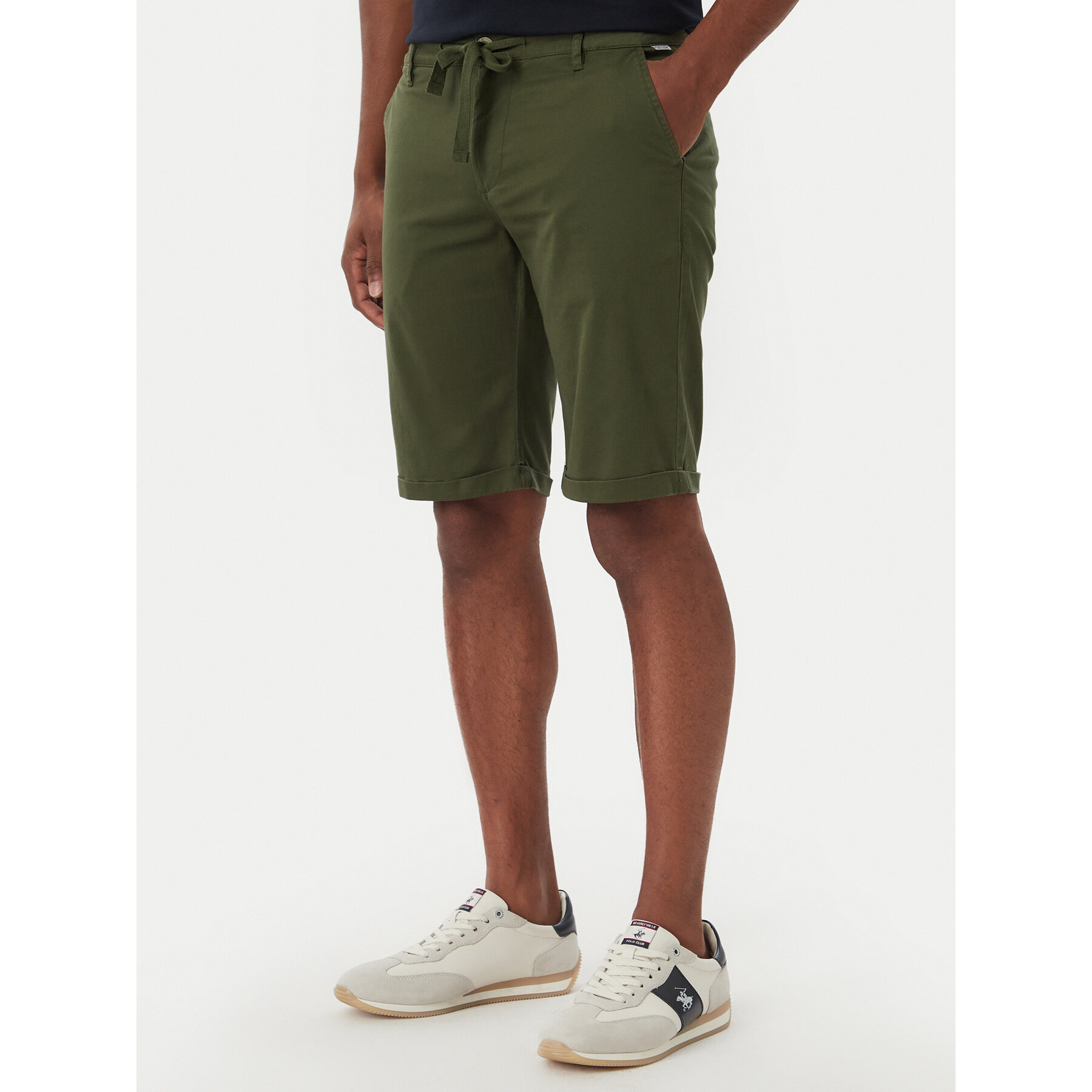 Beverly Hills Polo Club Stoffshorts P-SS26M-B476380 Grün Regular Fit