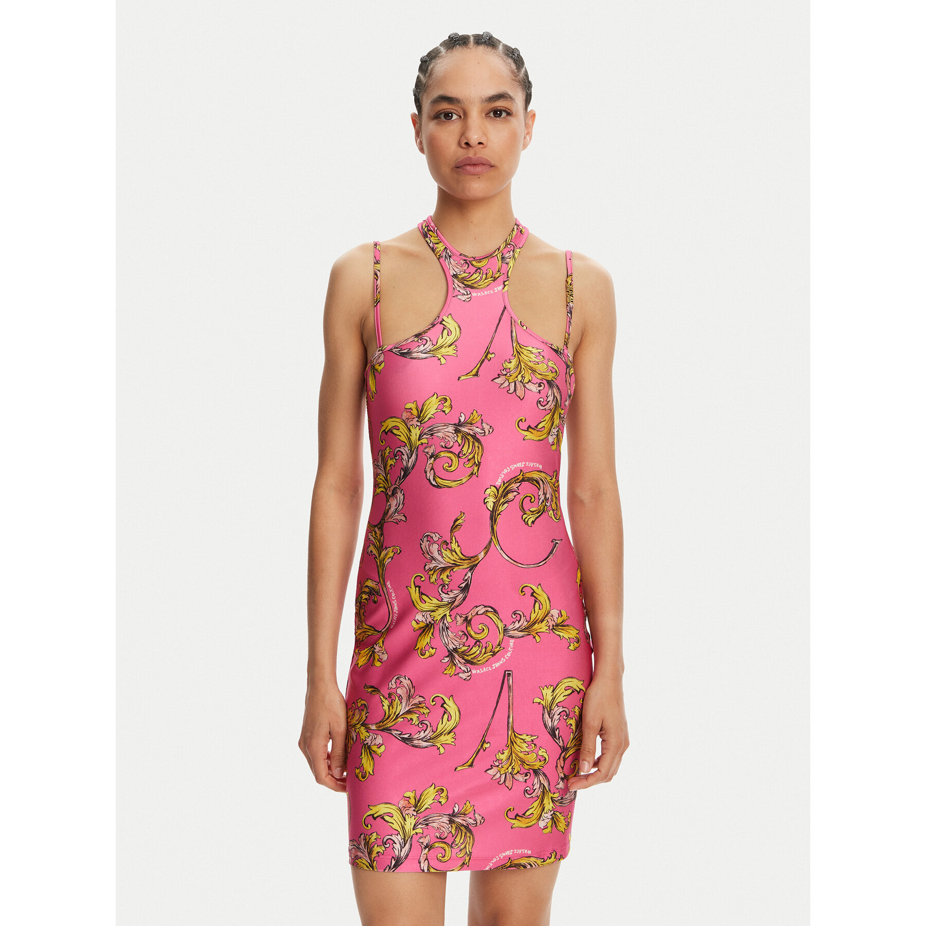 Versace Jeans Couture Coctailkleid 78HAO914 Rosa Slim Fit