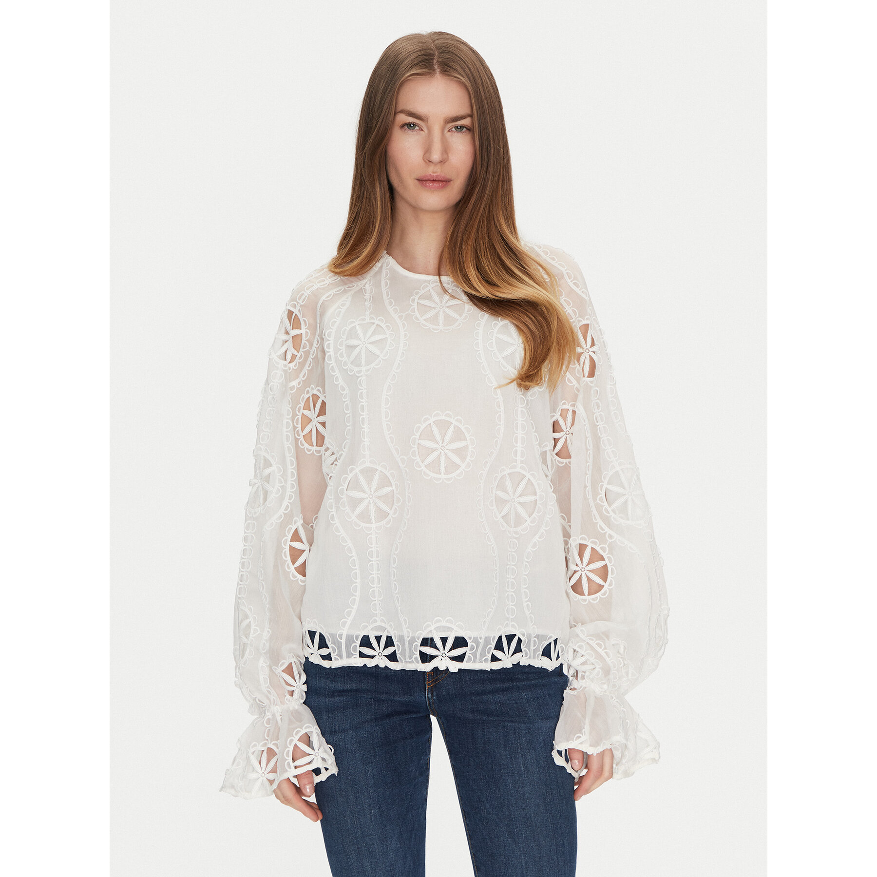 Bardot Bluse 59731TB Weiß Regular Fit