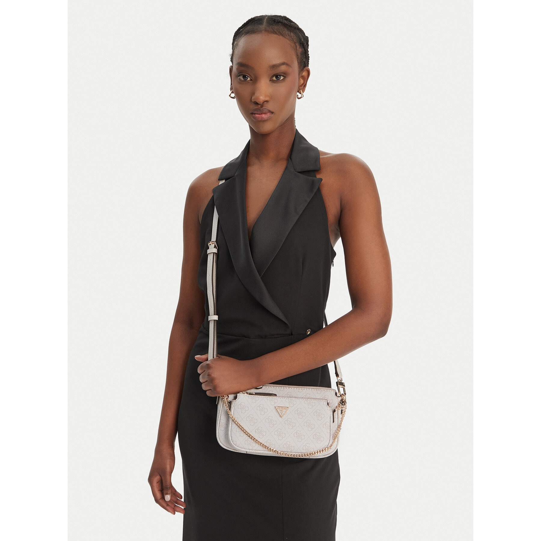 Geantă Guess Noelle II Mini HWBG96 72710 Bej