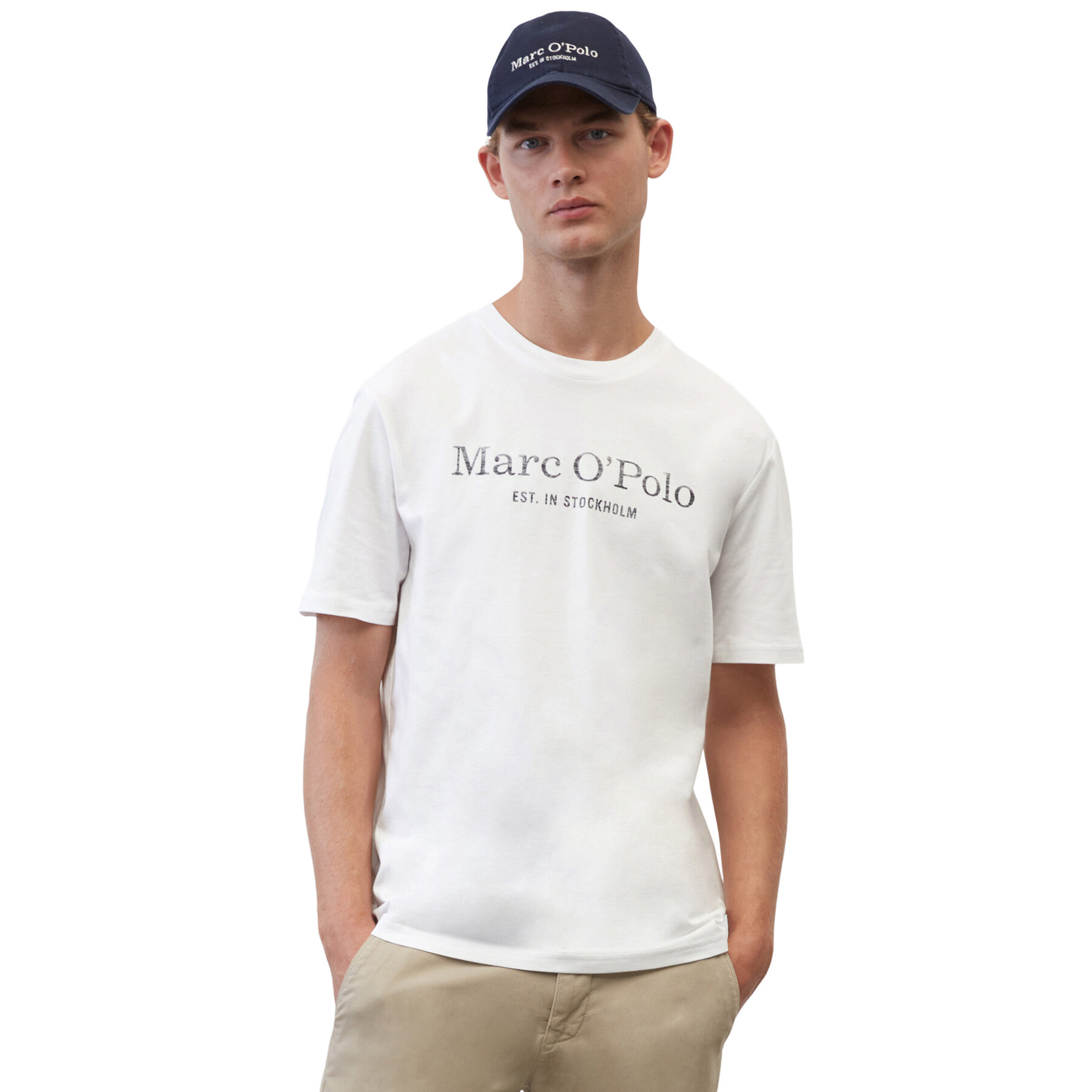 Marc O'Polo T-Shirt B21201251052 Λευκό Regular Fit