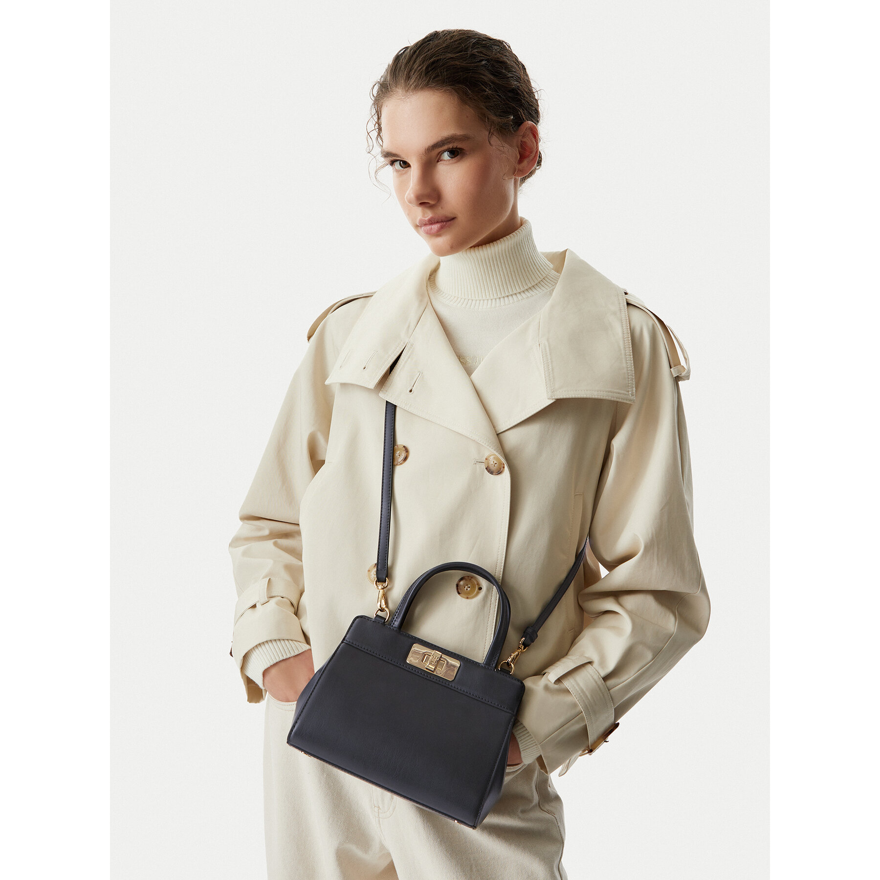 Geantă Tommy Hilfiger Th Modern Mini Satchel AW0AW18726 Negru