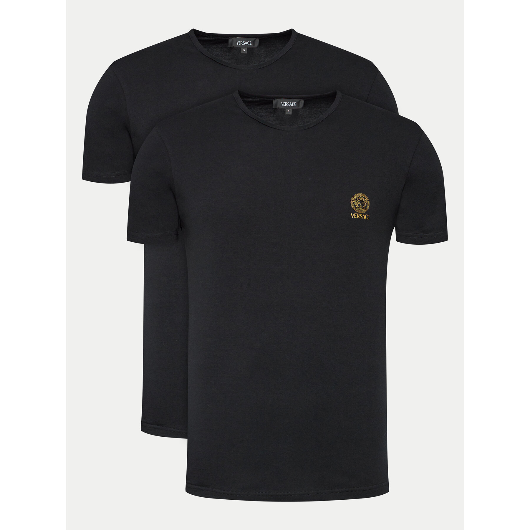 Versace Marškinėlių komplektas AU10193 Juoda Slim Fit