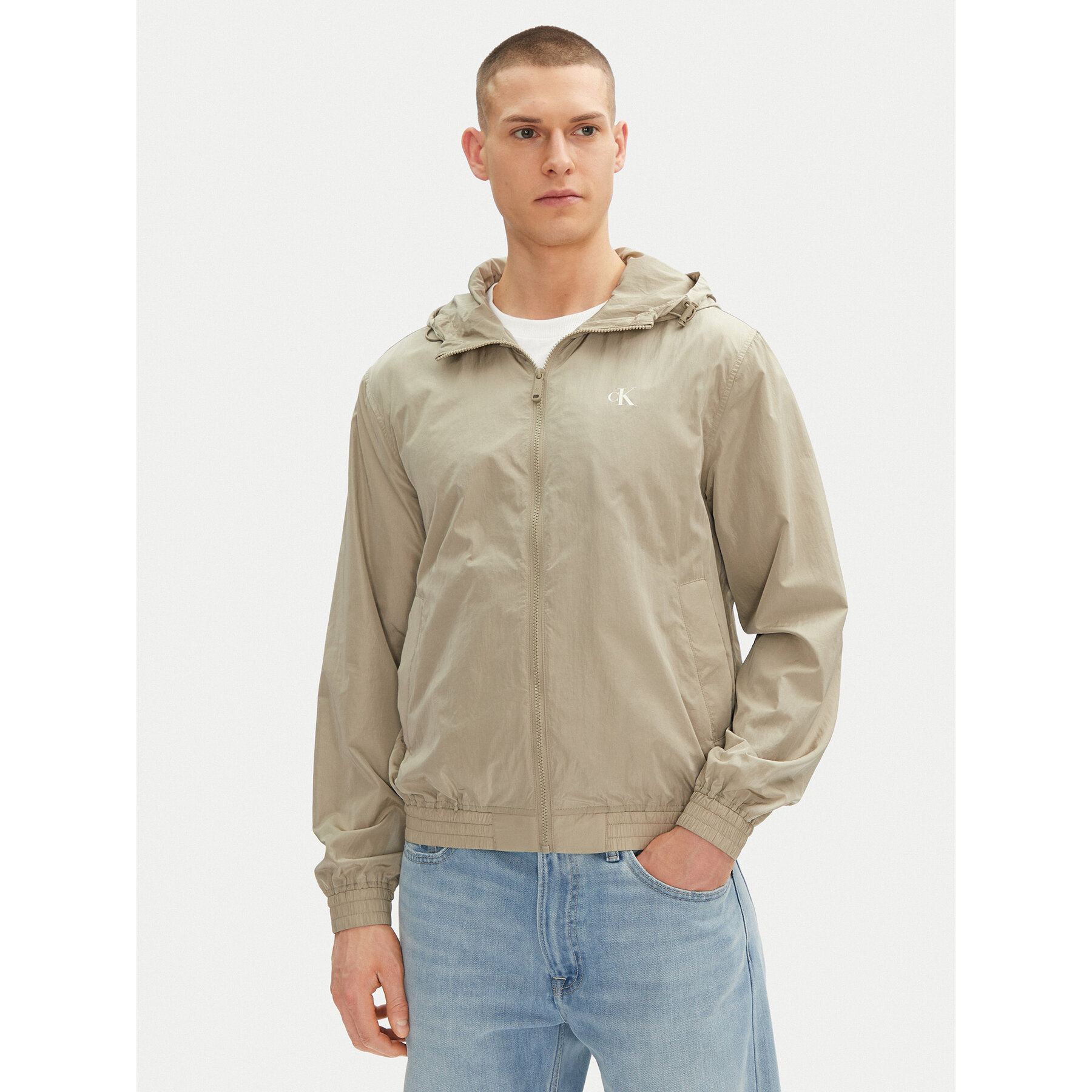 Calvin Klein Jeans Windjacke J30J327254 Beige Regular Fit