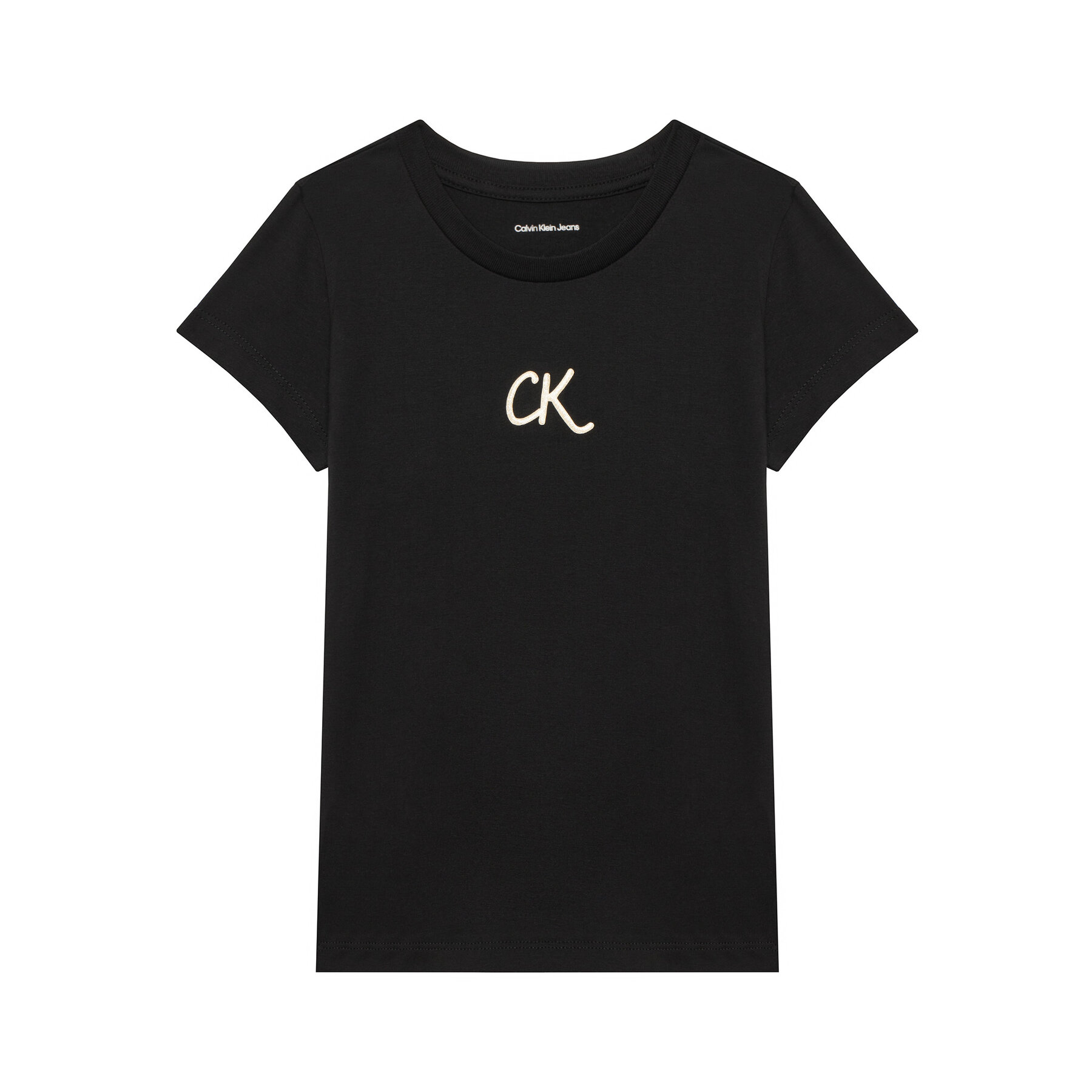 Calvin Klein Jeans Póló Glitter IG0IG02972 M Fekete Slim Fit