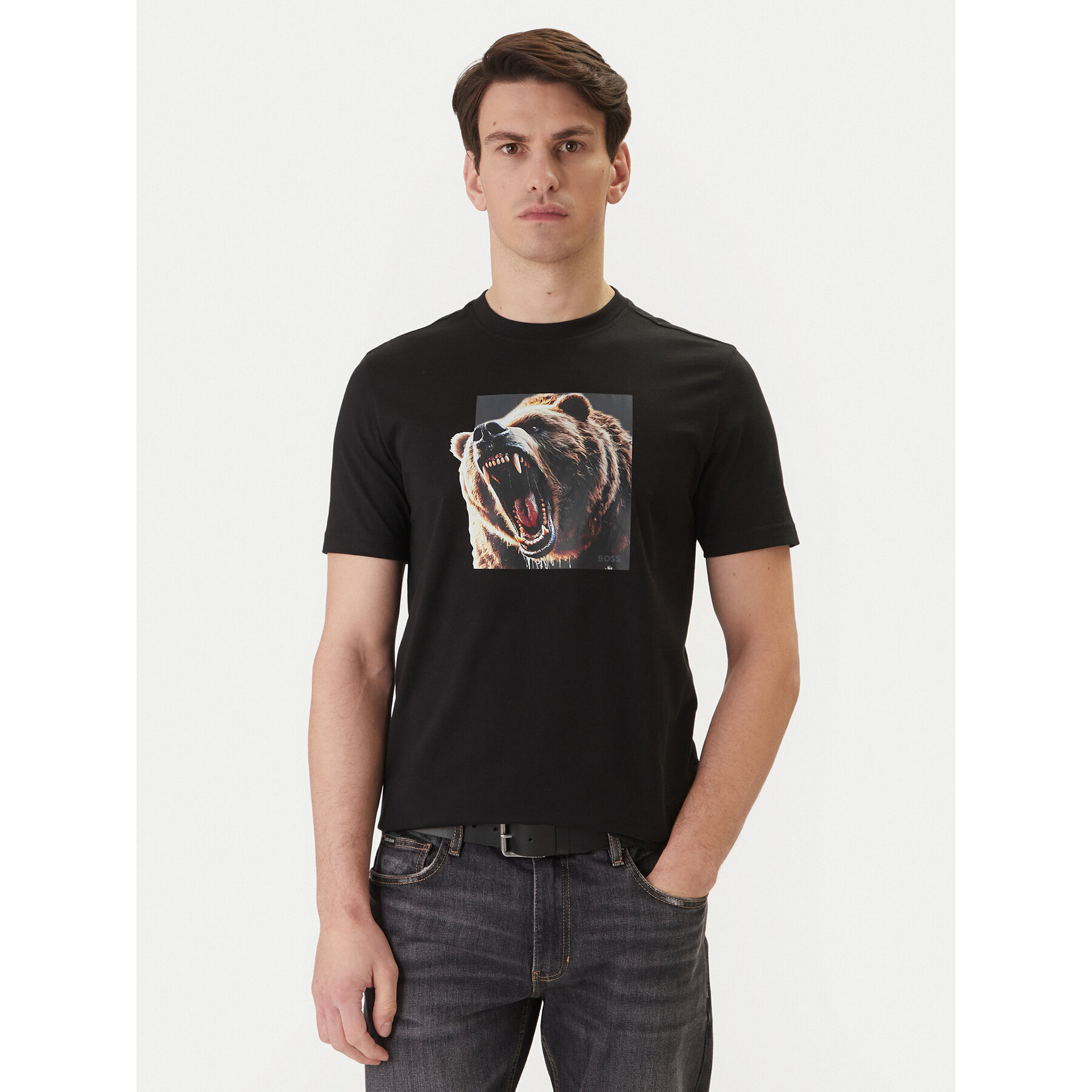 BOSS T-Shirt Dobermann 50558965 Schwarz Regular Fit