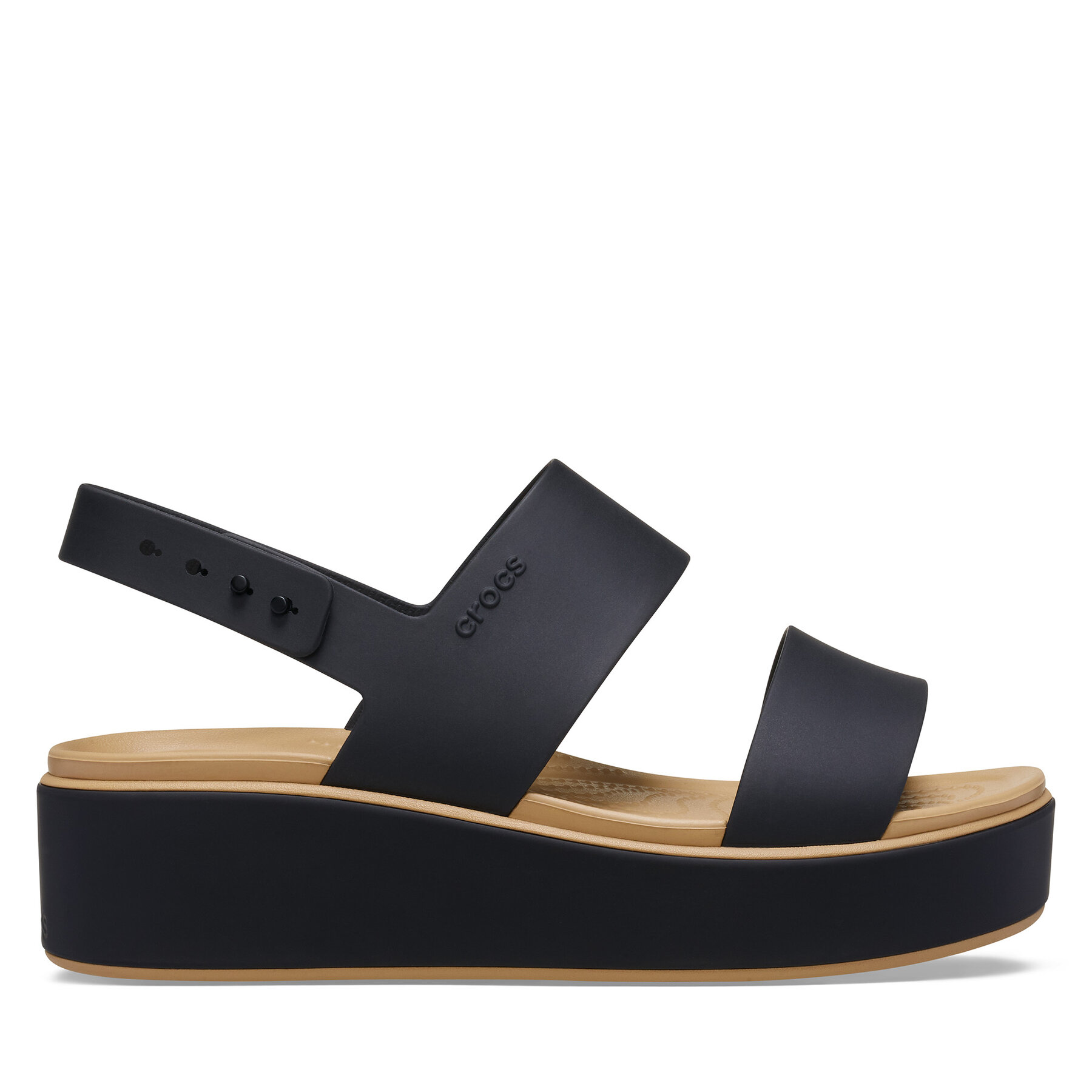 Sandále Crocs Brooklyn Matte Wrap Low Wedge 211802 Čierna