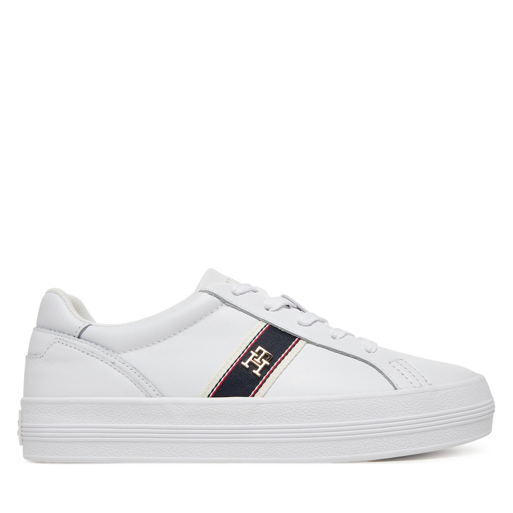 Sneakersy Tommy Hilfiger Vulc Webbing Sneaker FW0FW08903 Bílá