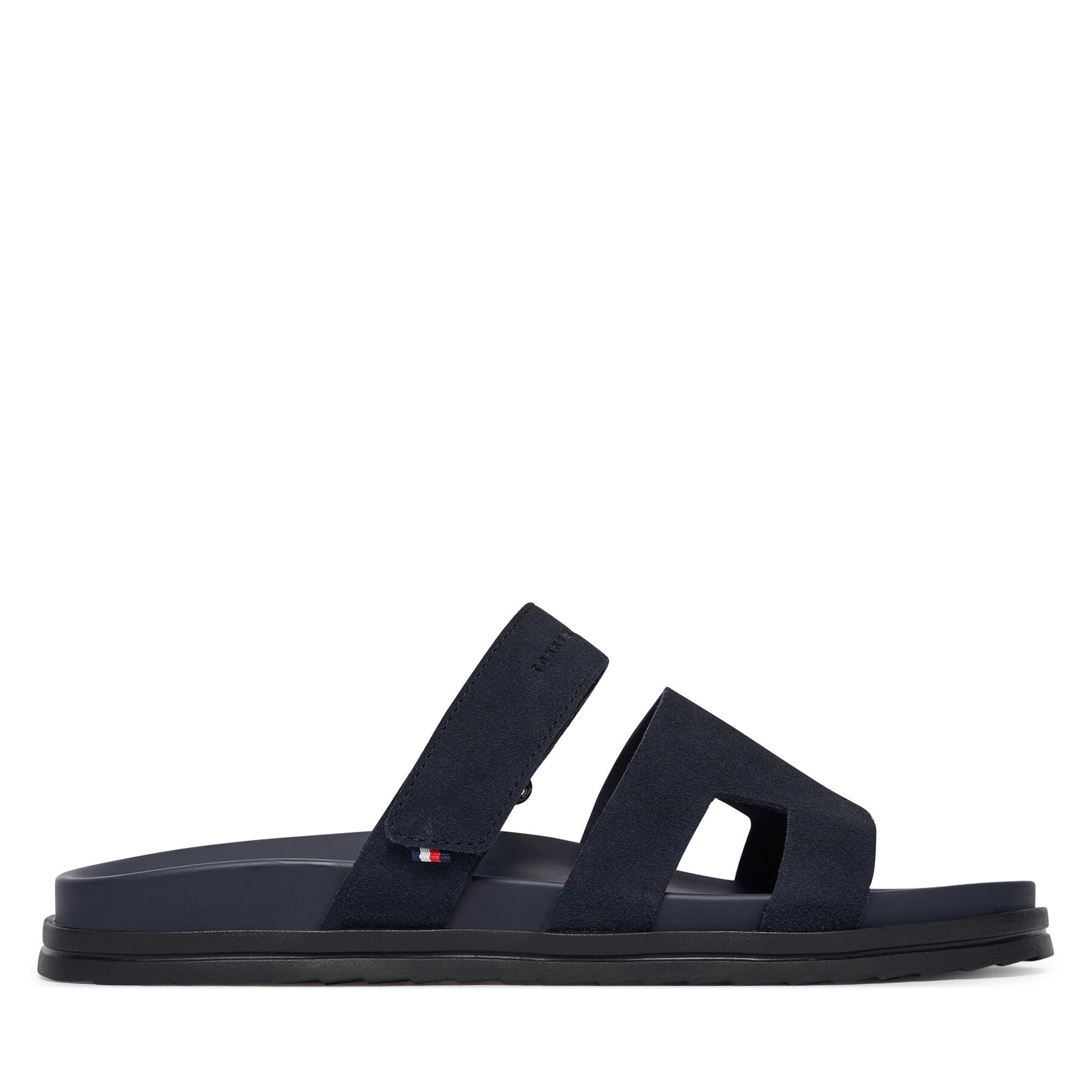 Šľapky Tommy Hilfiger Adjustable Premium Suede FM0FM05774 Tmavomodrá
