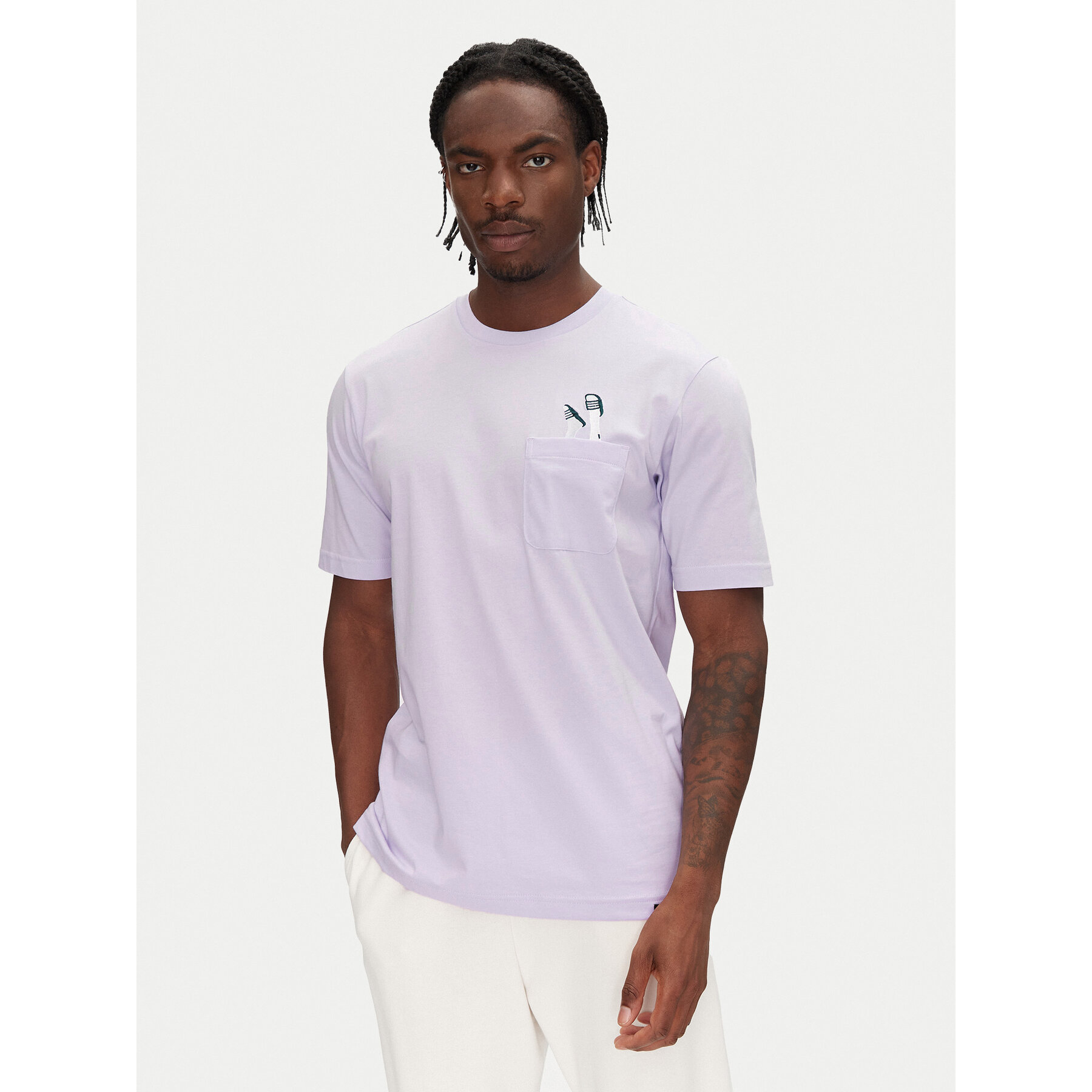 adidas T-Shirt Lounge Slides Graphic Pocket JM0375 Μωβ Regular Fit