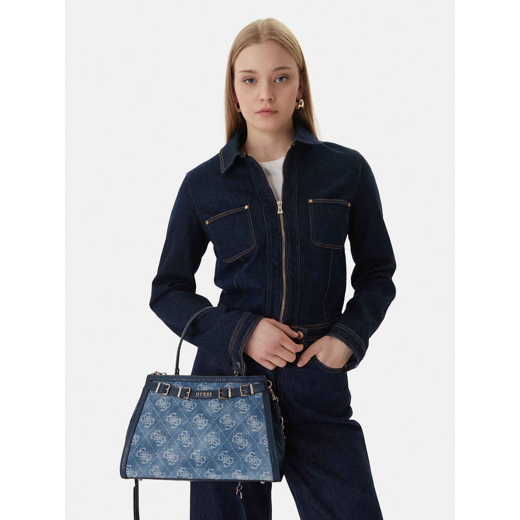 Geantă Guess Dovie HWDG99 09060 Albastru