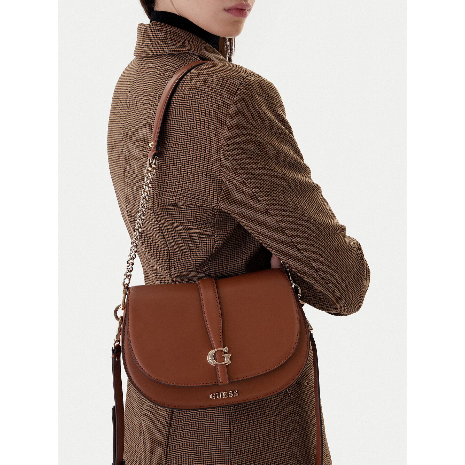 Geantă Guess Carrie HWVG98 96200 Maro