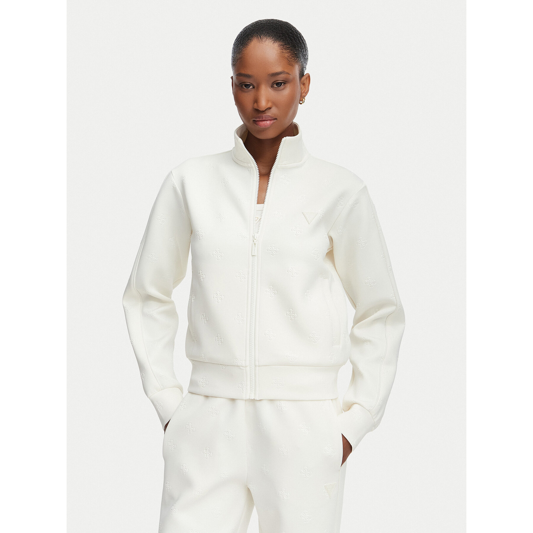 Guess Sweatshirt V6YQ12 K4297 Creme Regular Fit