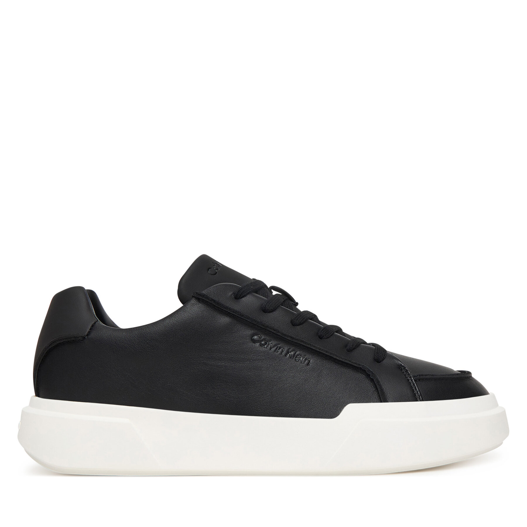 Tenisice Calvin Klein Chunky Cupsole Lace Up Lth Pinch YM0YM01454 Crna