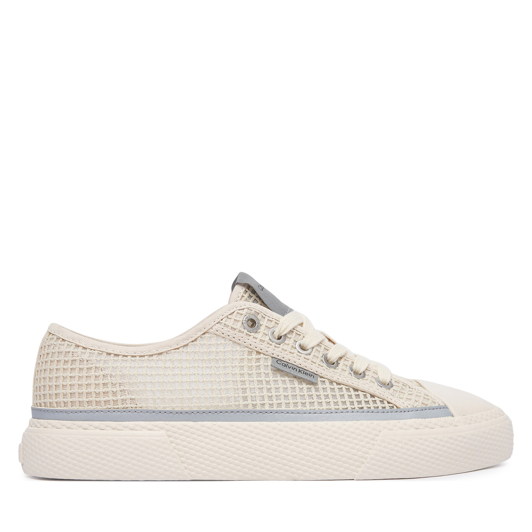 Plátenky Calvin Klein Vulc Laceup Low Raffia HW0HW03082 Béžová