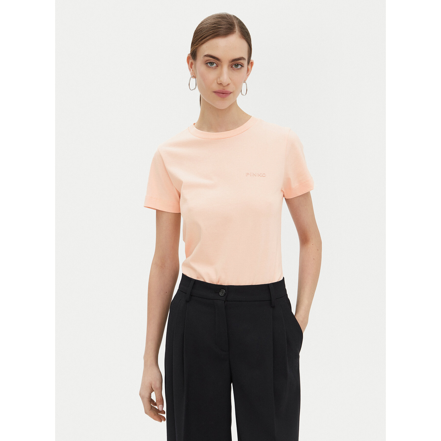 PINKO Póló Start 101752 Rózsaszín Regular Fit