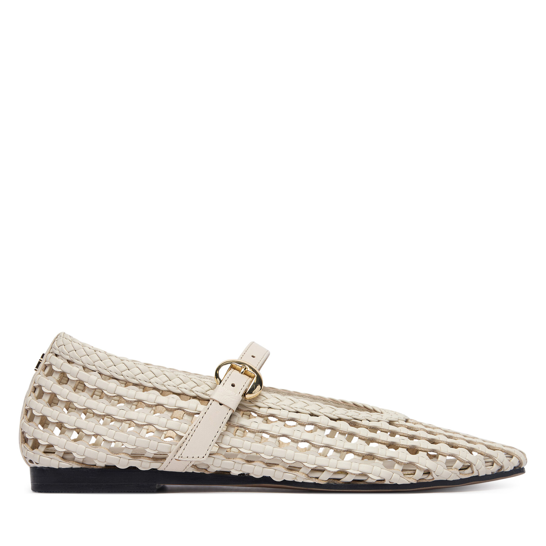 Baleríny Tommy Hilfiger Mary Jane Ballerinas FW0FW09244 Krémová