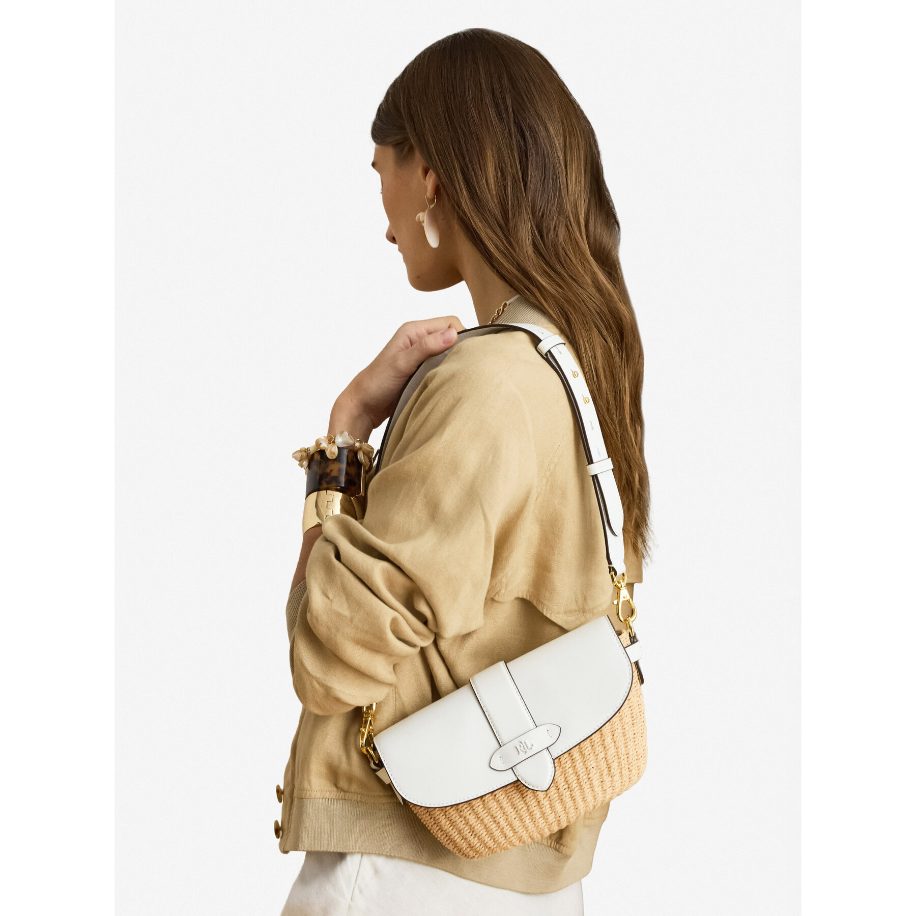 Дамска чанта LAUREN RALPH LAUREN 431P10158002 Бежов