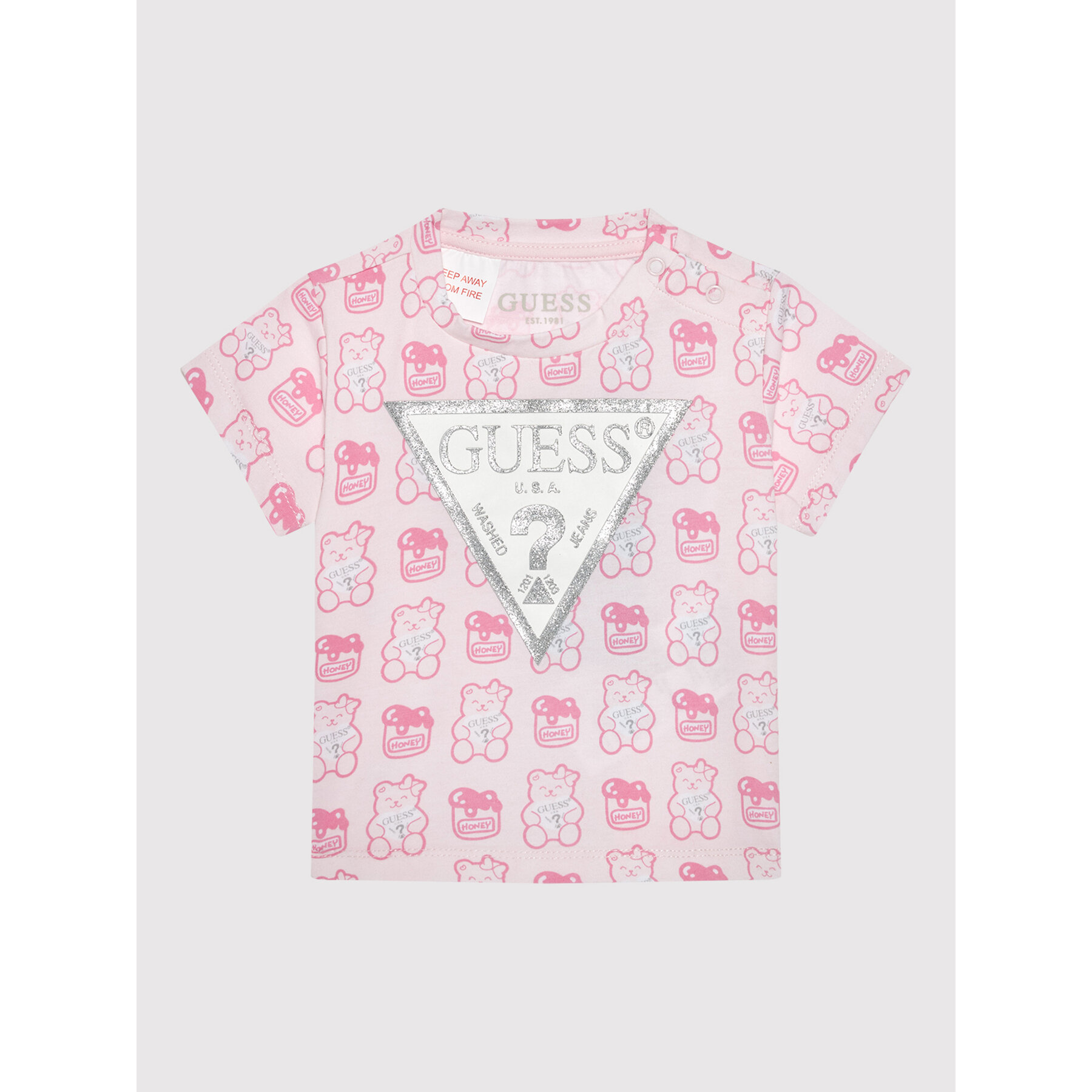 Guess T-Shirt H1YT00 K6YW1 Rosa Regular Fit