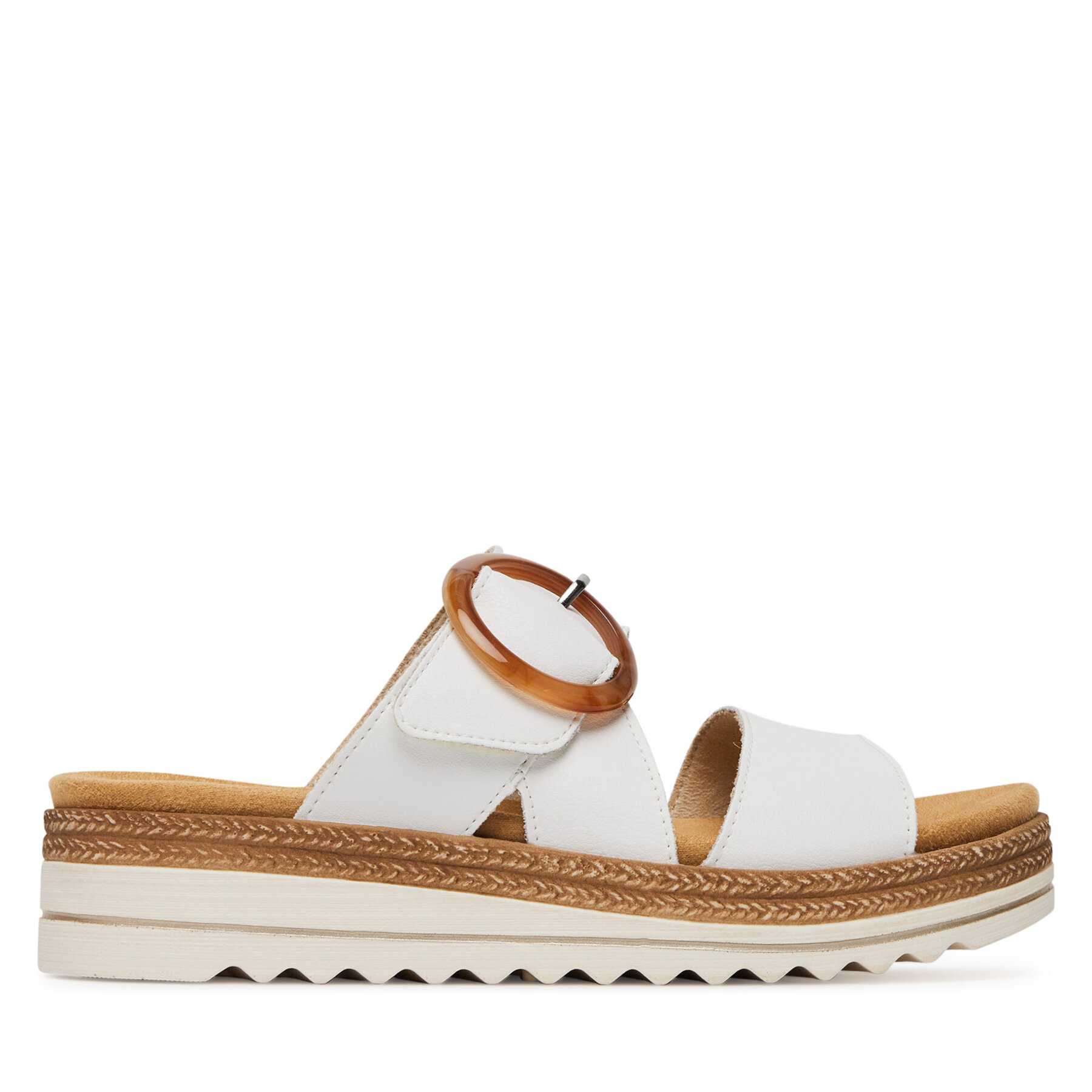Damen Pantoletten Remonte, Schuhgröße 38, Weiß, D0Q51-82
