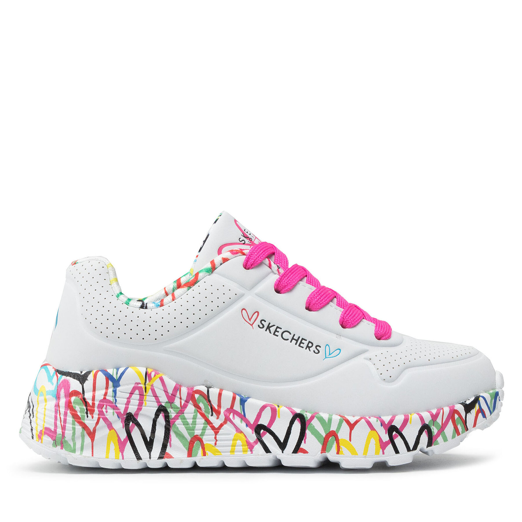 Sneakersy Skechers Lovely Luv 314976L/WMLT Biela