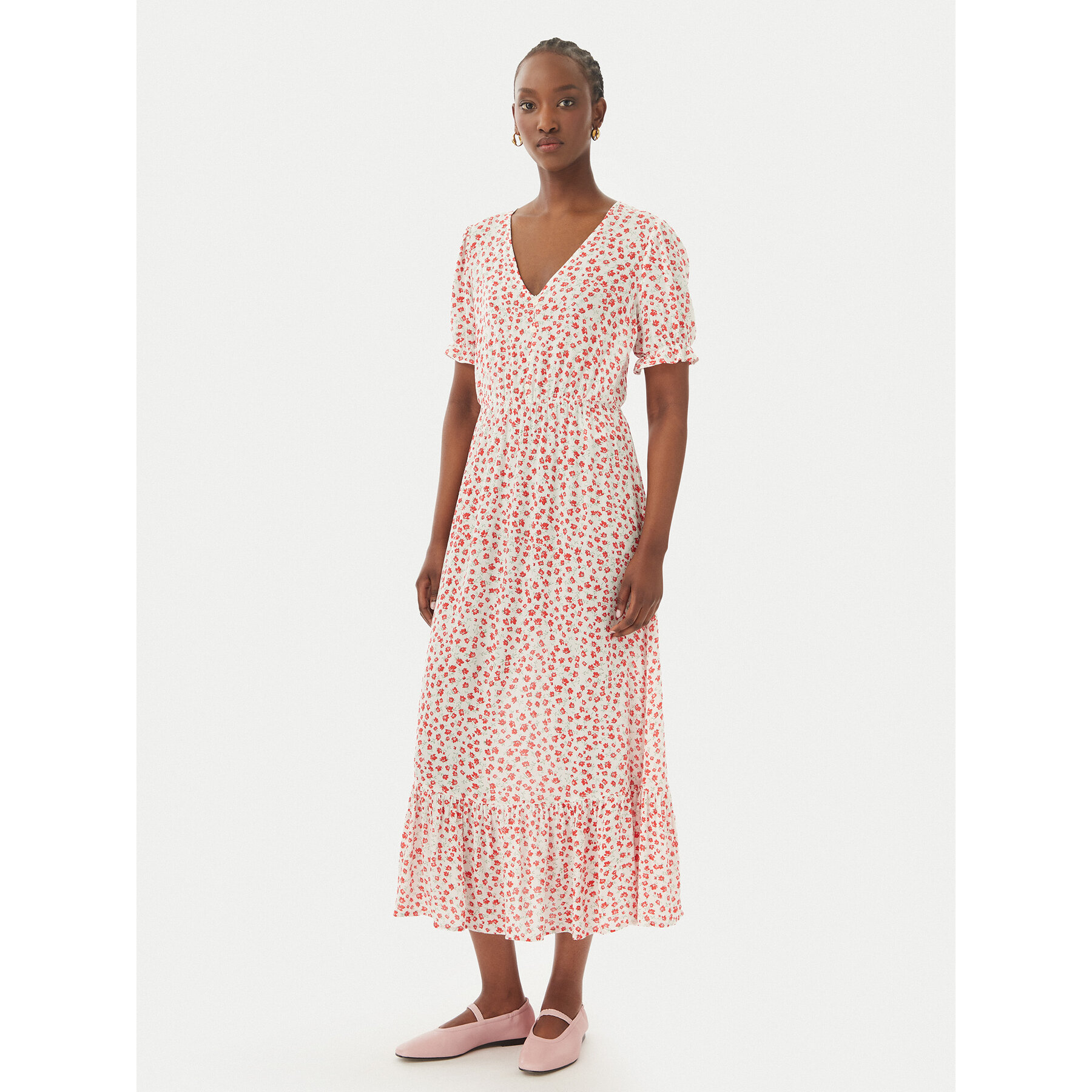 ONLY Sommerkleid Chianti 15270519 Weiß Regular Fit