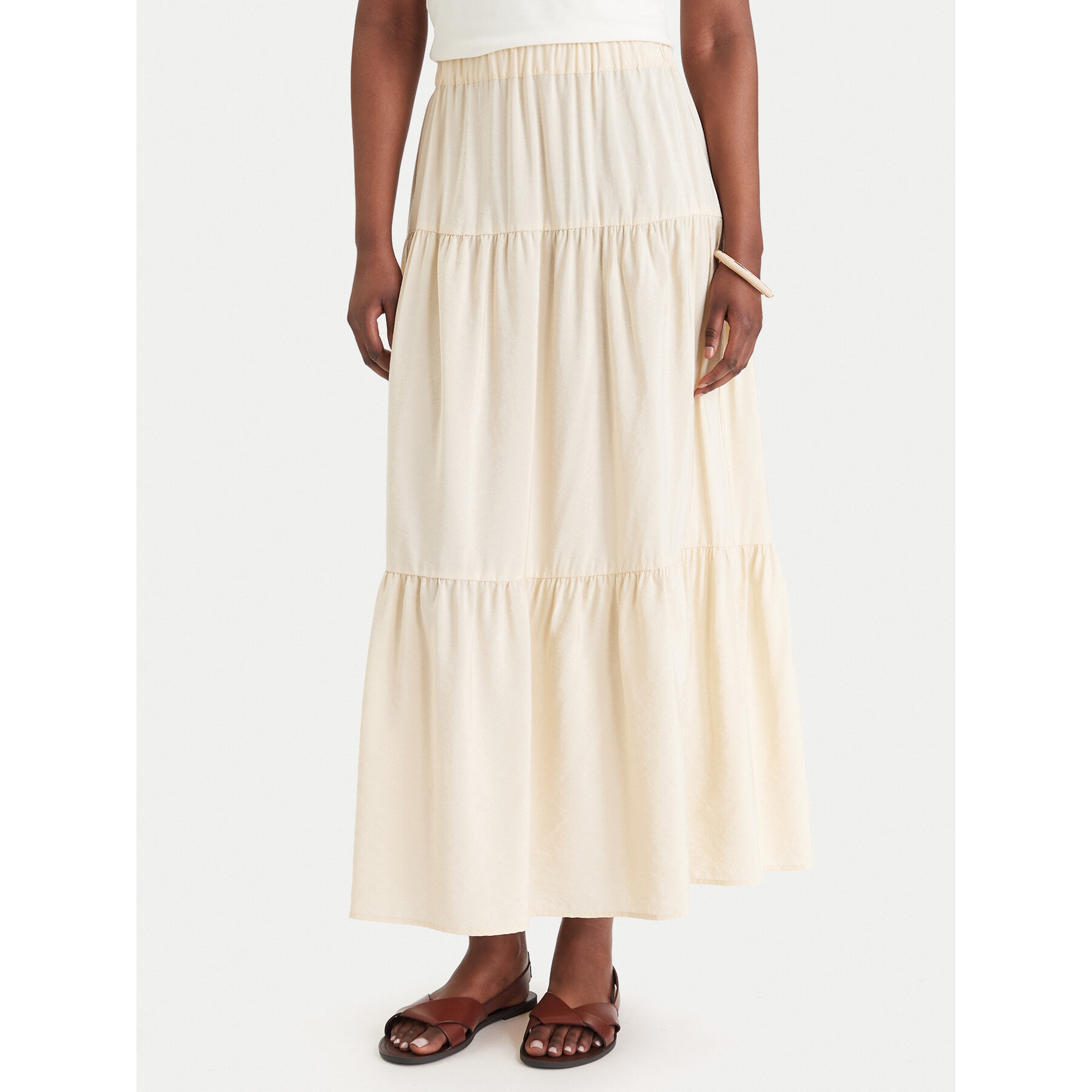 Marella Maxirock Ciocca 2613101084 Écru Regular Fit