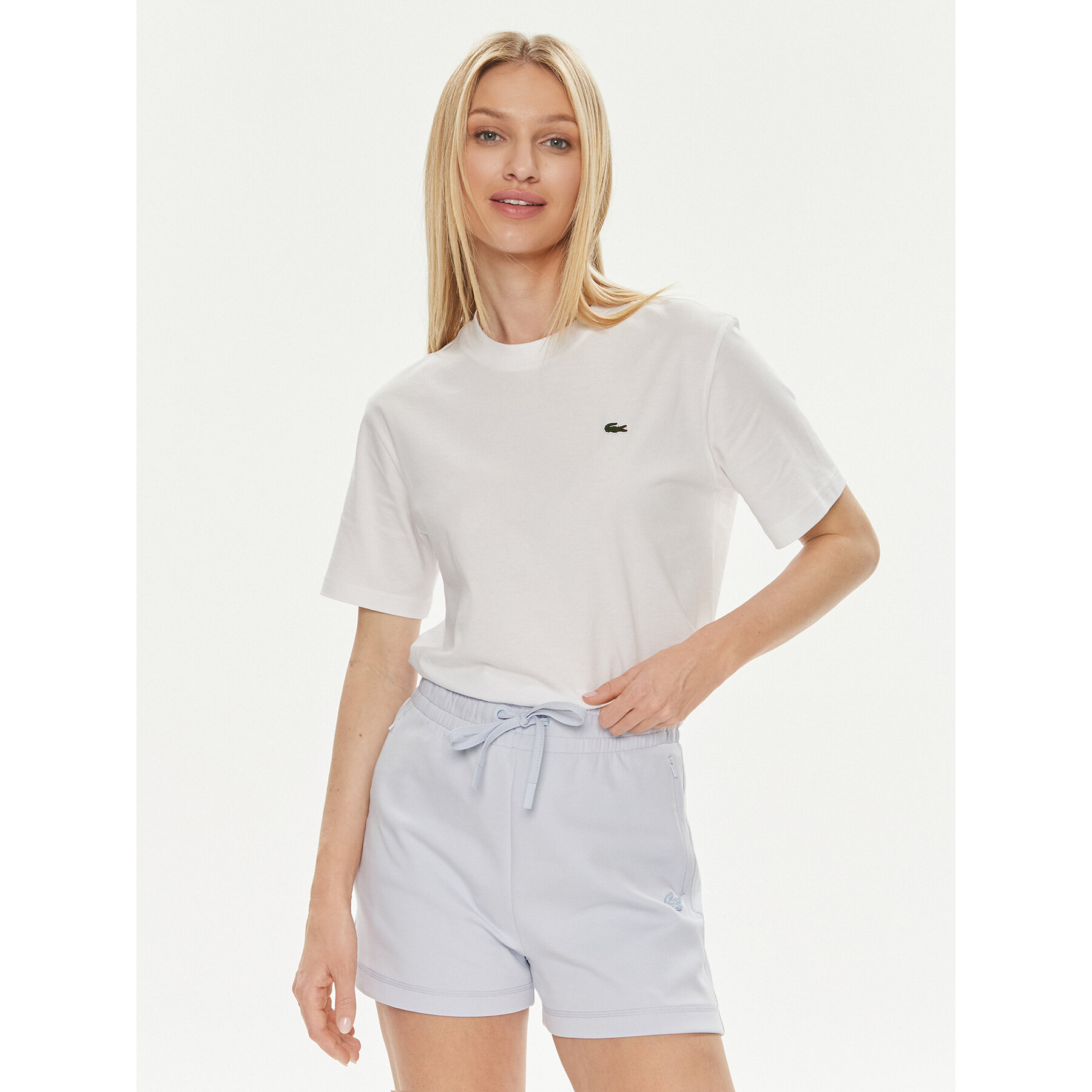 Lacoste Marškinėliai TF7215 Balta Loose Fit