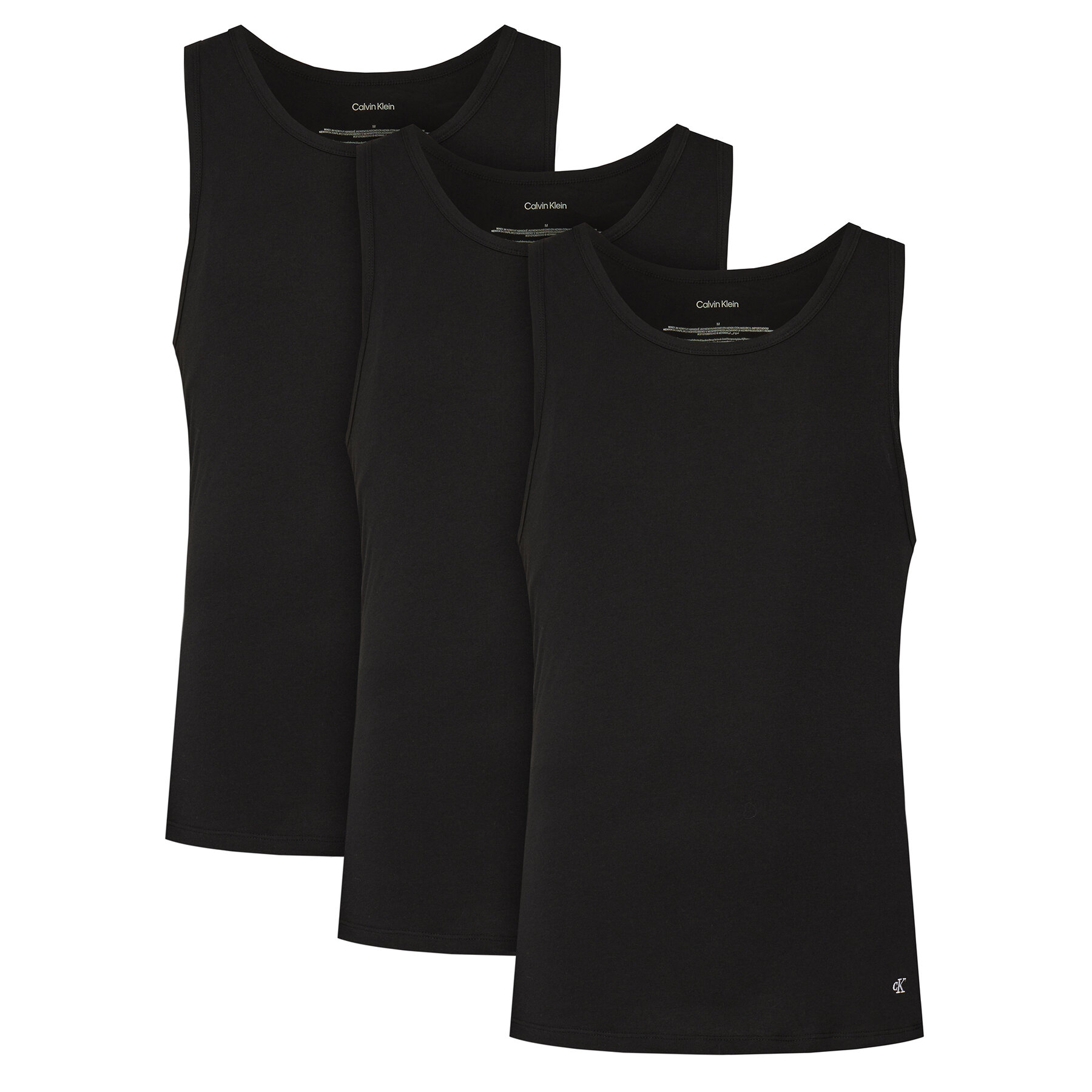 Calvin Klein Underwear Set potkošulja bez rukava﻿ Tank 3Pk LV00NB4184 Crna Slim Fit