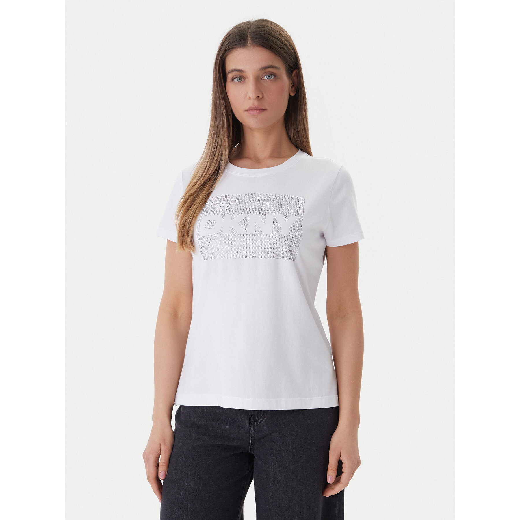 DKNY T-Shirt DJ6T1701 Weiß Regular Fit