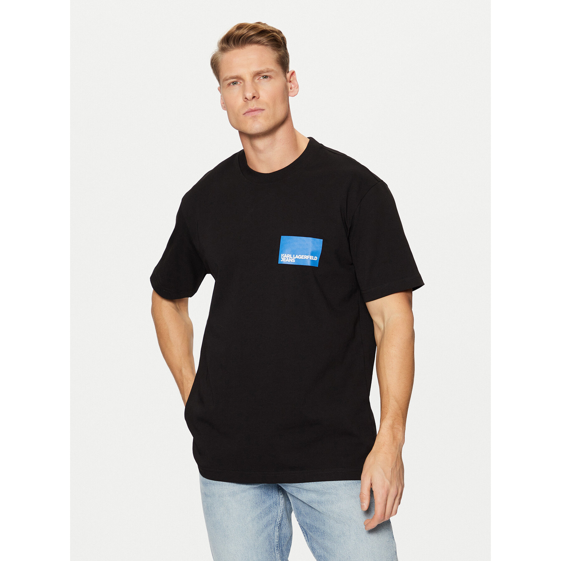 Karl Lagerfeld Jeans T-Shirt A1M17001 Μαύρο Regular Fit