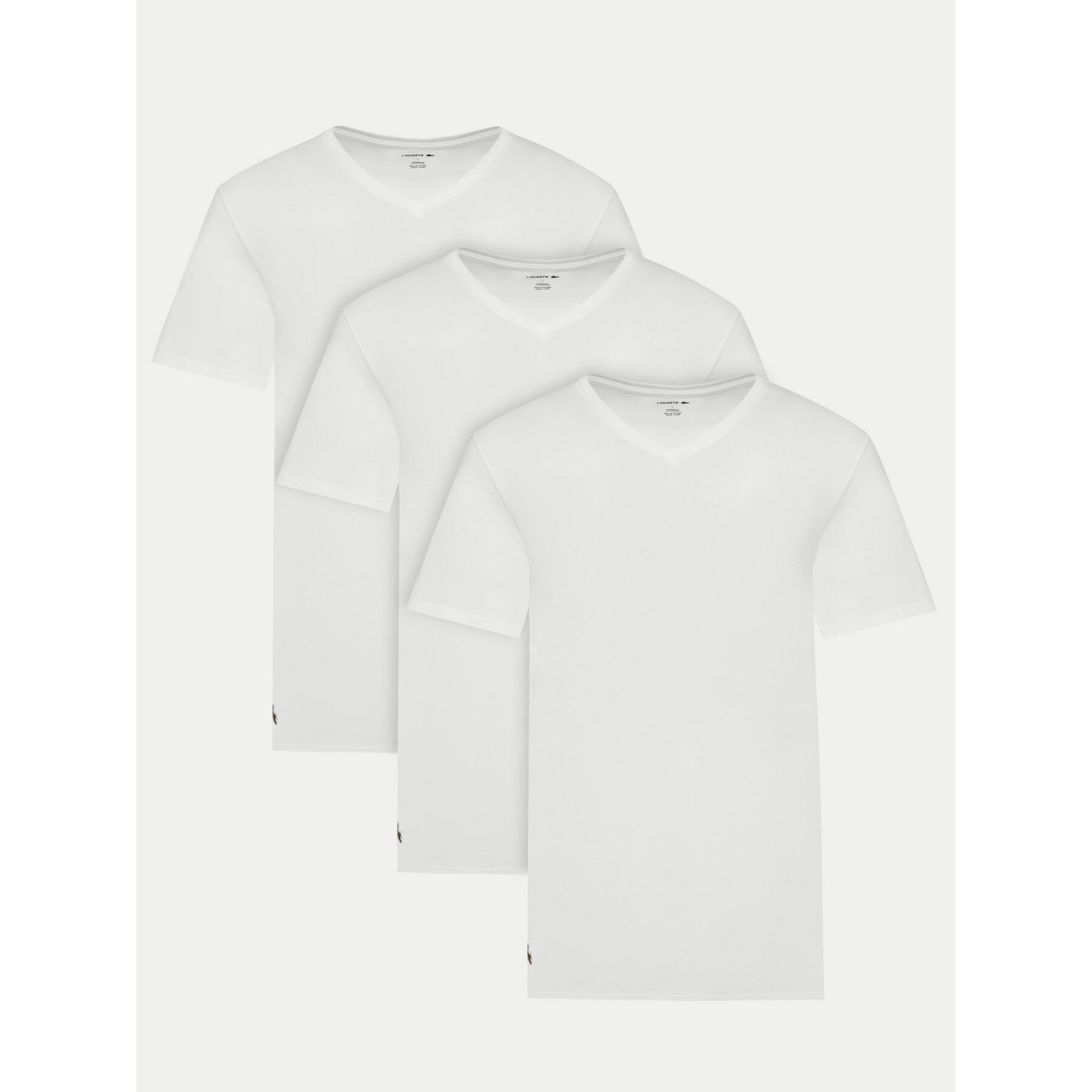 Lacoste Σετ t-shirts TH9008 Λευκό Slim Fit