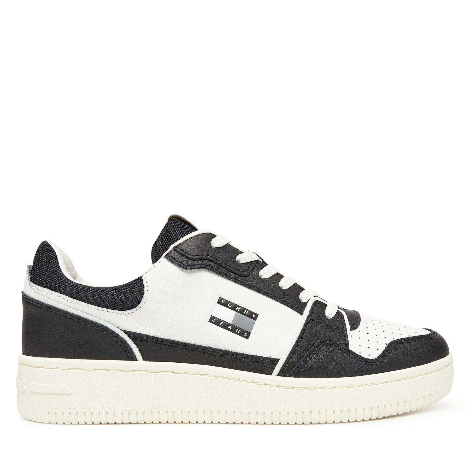 Sneakersy Tommy Jeans Tjm Retro Basket EM0EM01610 Biela