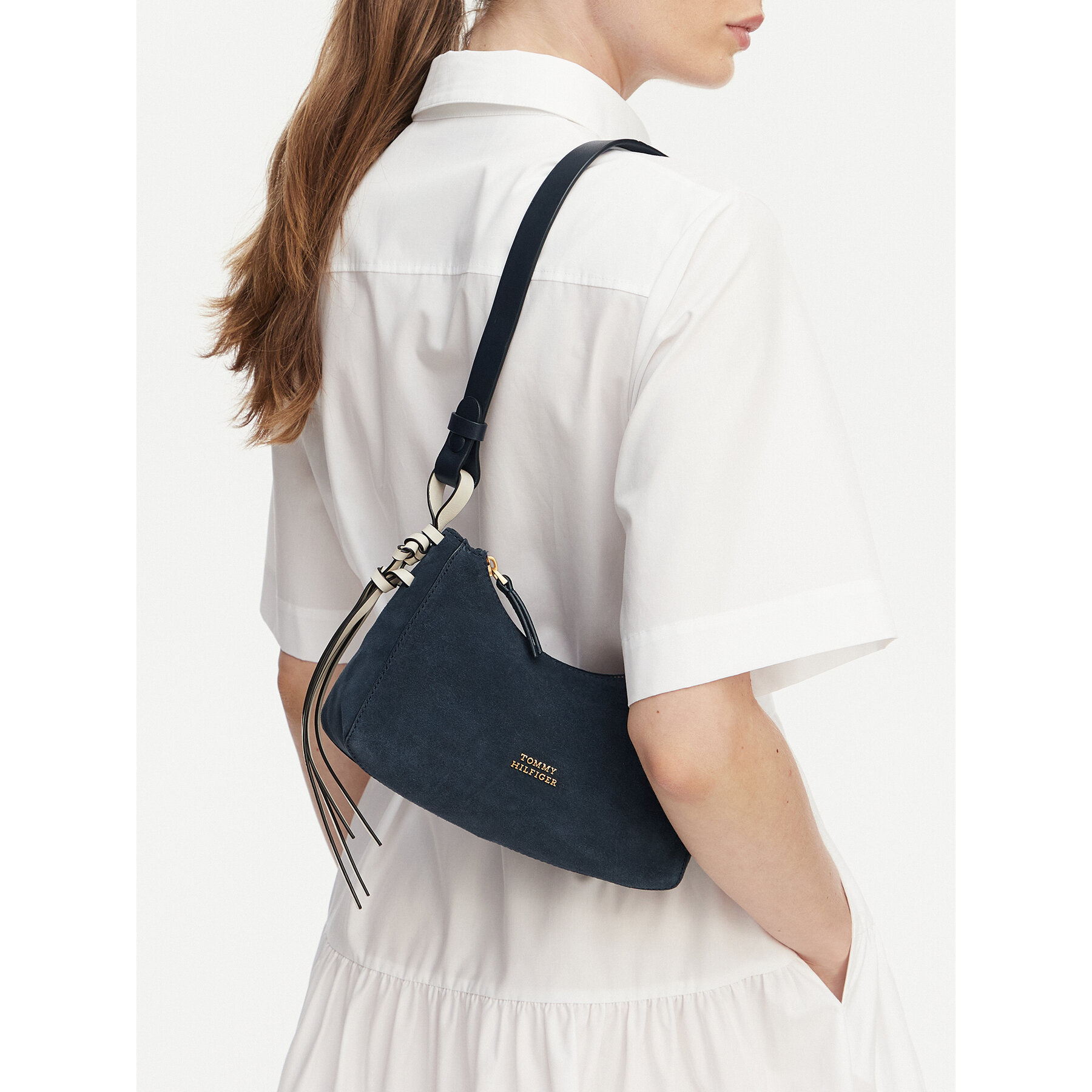 Ročna torba Tommy Hilfiger Th Statement Mini Should Bag Sue AW0AW18823 Rjava