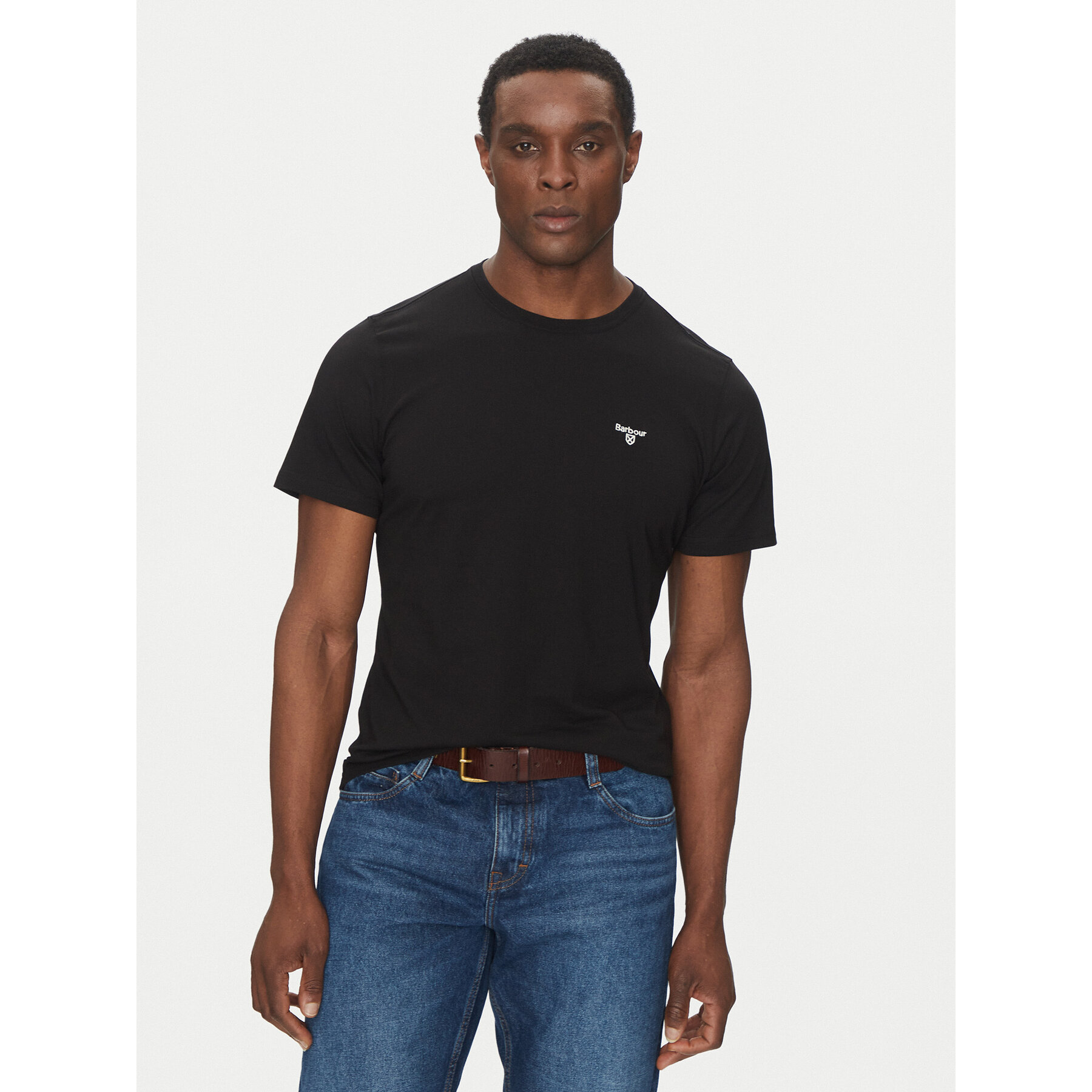 Barbour Póló Essential Sports MTS0331BK31 Fekete Tailored Fit