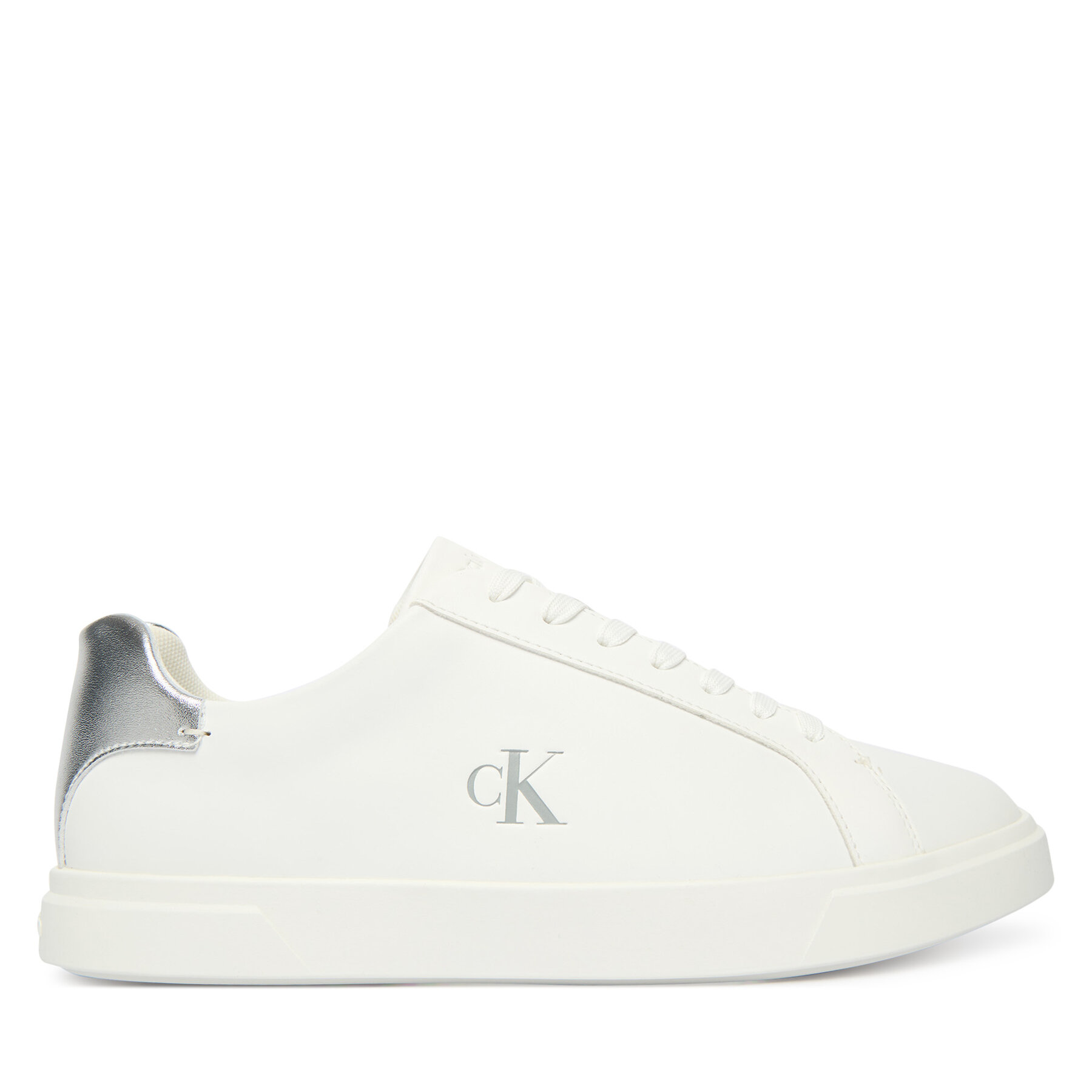 Сникърси Calvin Klein Low Pro Cups Laceup Lth Met HW0HW02846 Бял