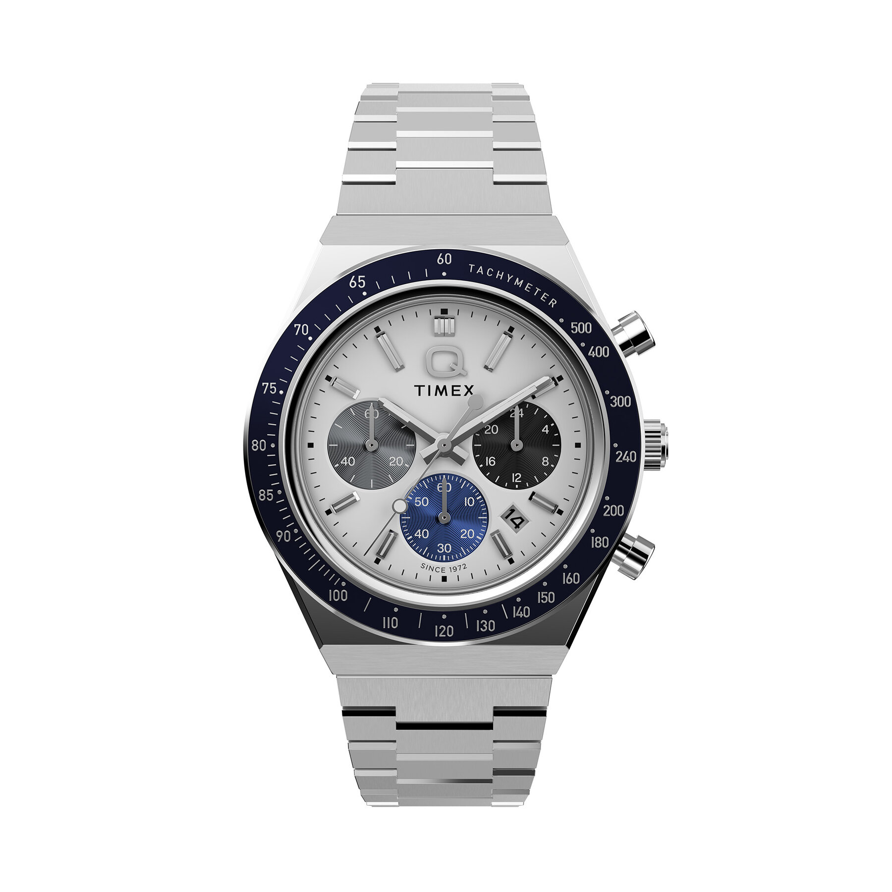 Hodinky Timex Q Timex® Chronograph TW2Y36200 Strieborná
