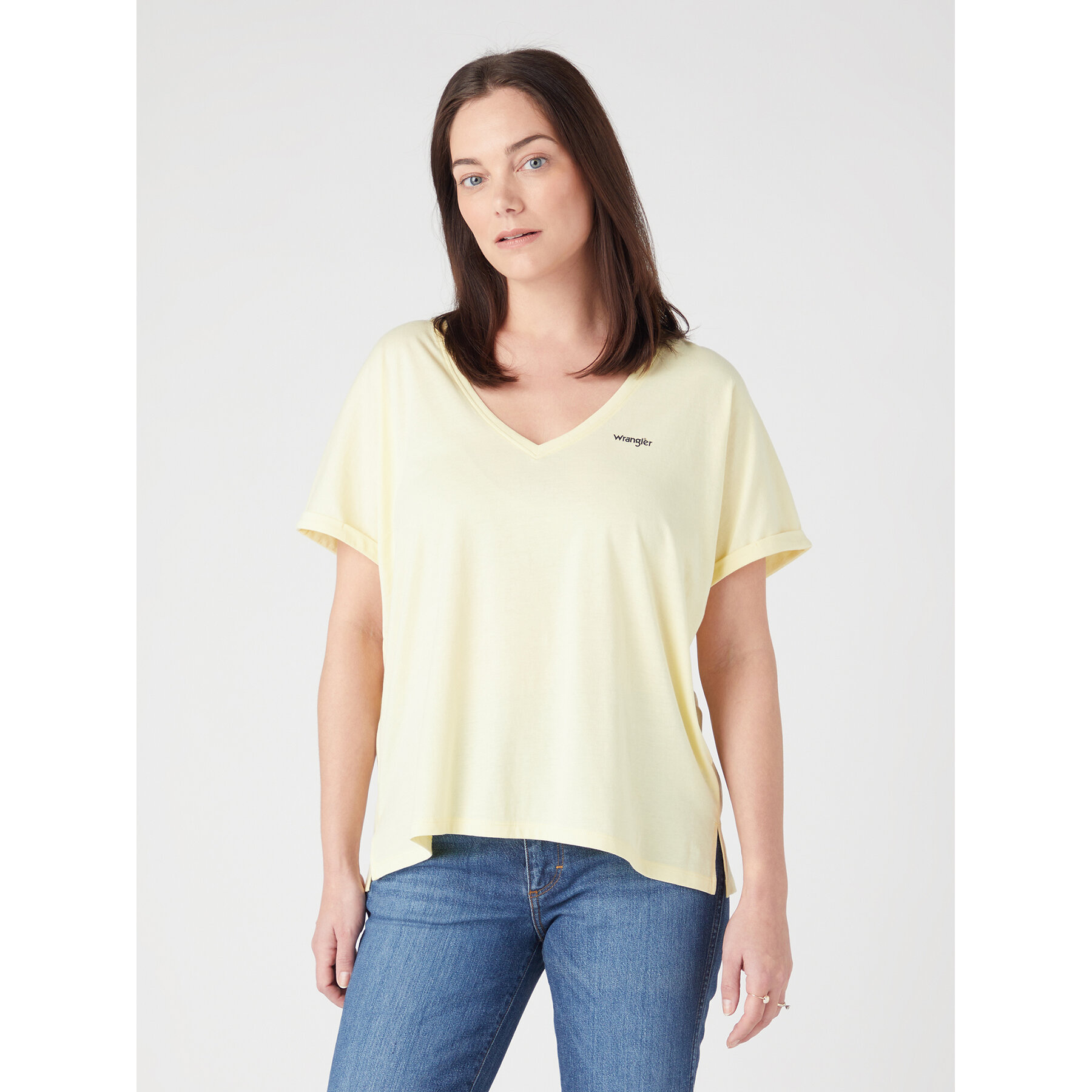Wrangler T-Shirt W7XKEVX6Z 112328929 Κίτρινο Regular Fit