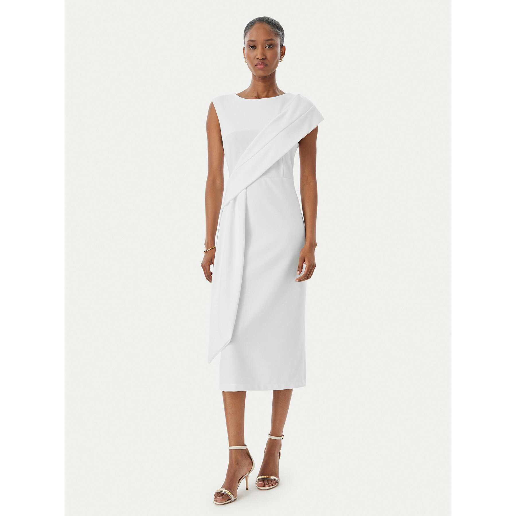 Rinascimento Coctailkleid CFC0019923002 Weiß Regular Fit