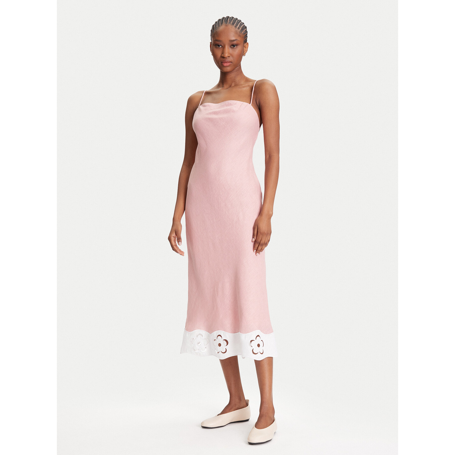 STAUD Sommerkleid Palo R25S2283LN Rosa Regular Fit