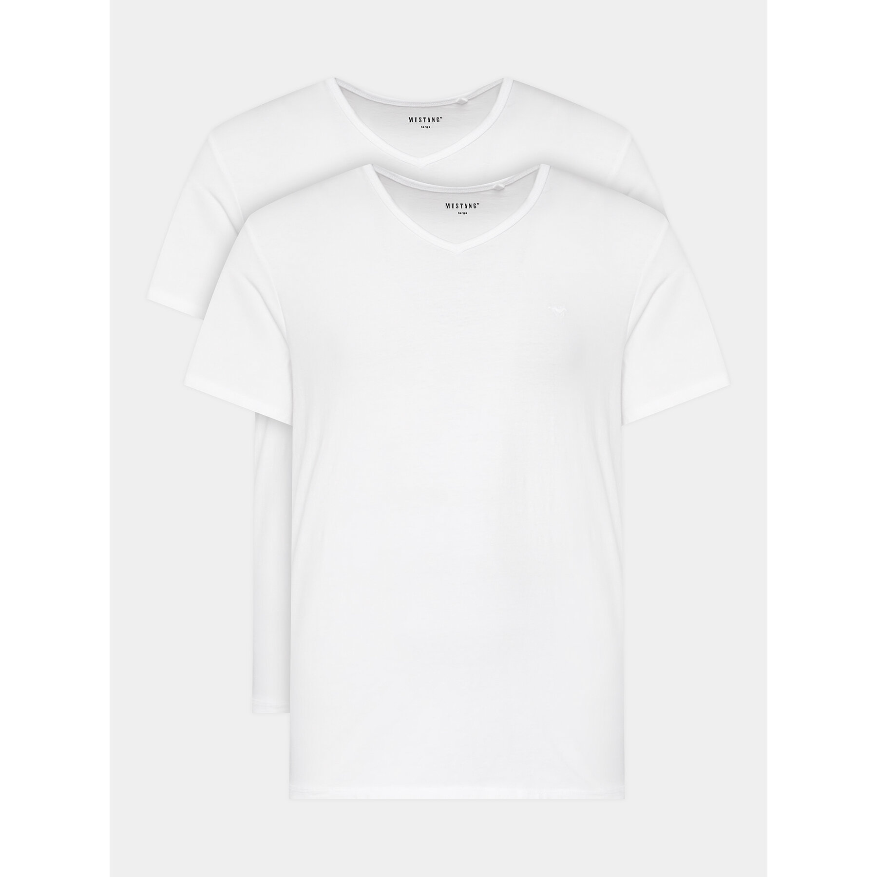 Mustang Σετ 2 T-Shirts 1014664 Λευκό Regular Fit
