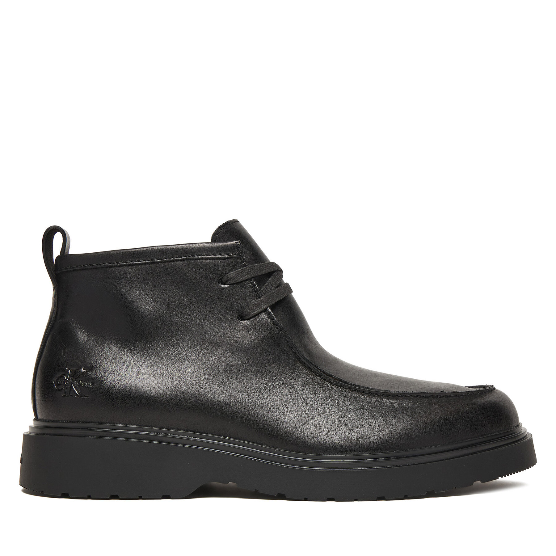 Šnurovacia obuv Calvin Klein Combat Apron Mid Boot Lth YM0YM01445 Čierna